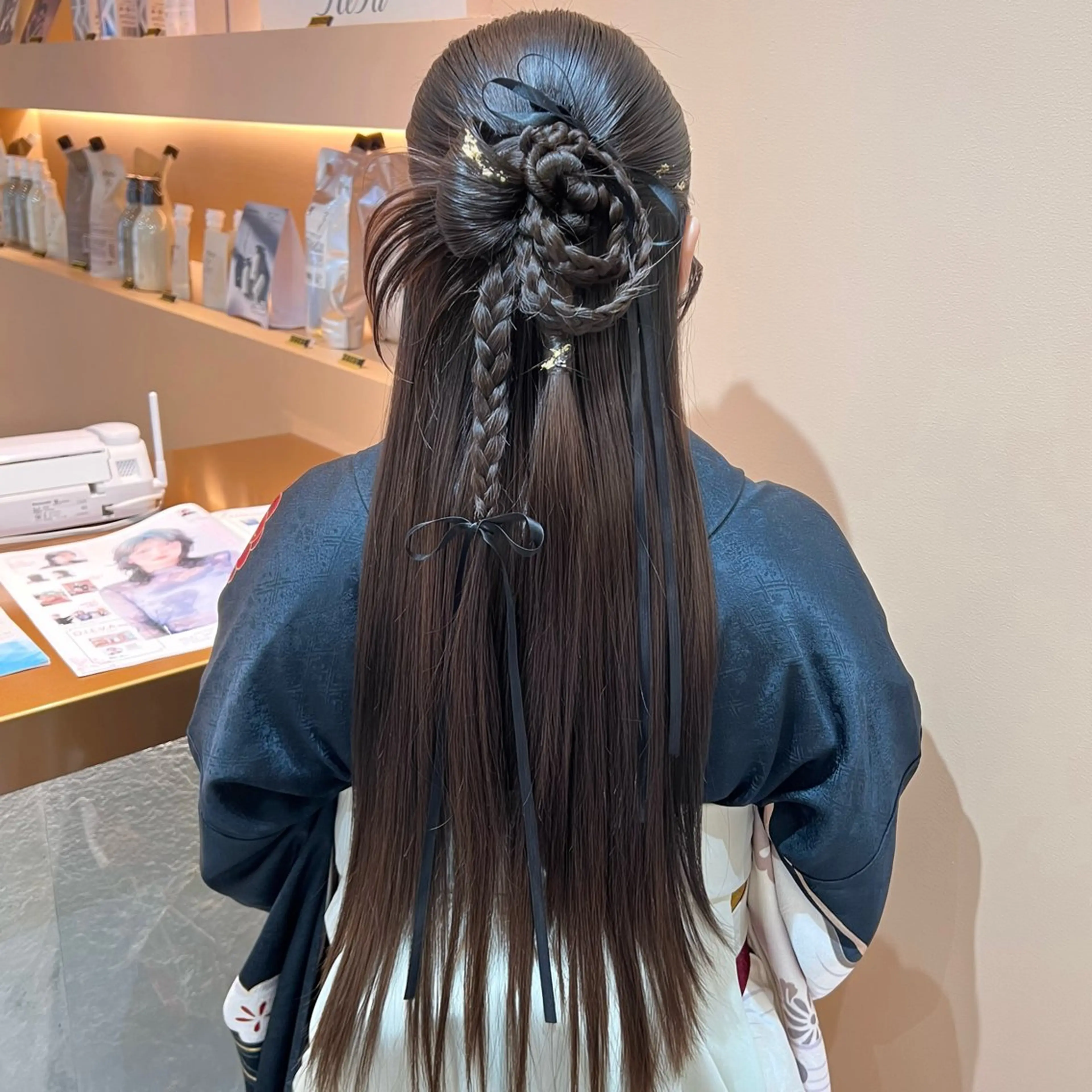 ロング ヘアアレンジ ハーフアップ ヘアセット ✨カチモリ✨レイヤー 韓国ヘア🇰🇷ゆいのヘアスタイル