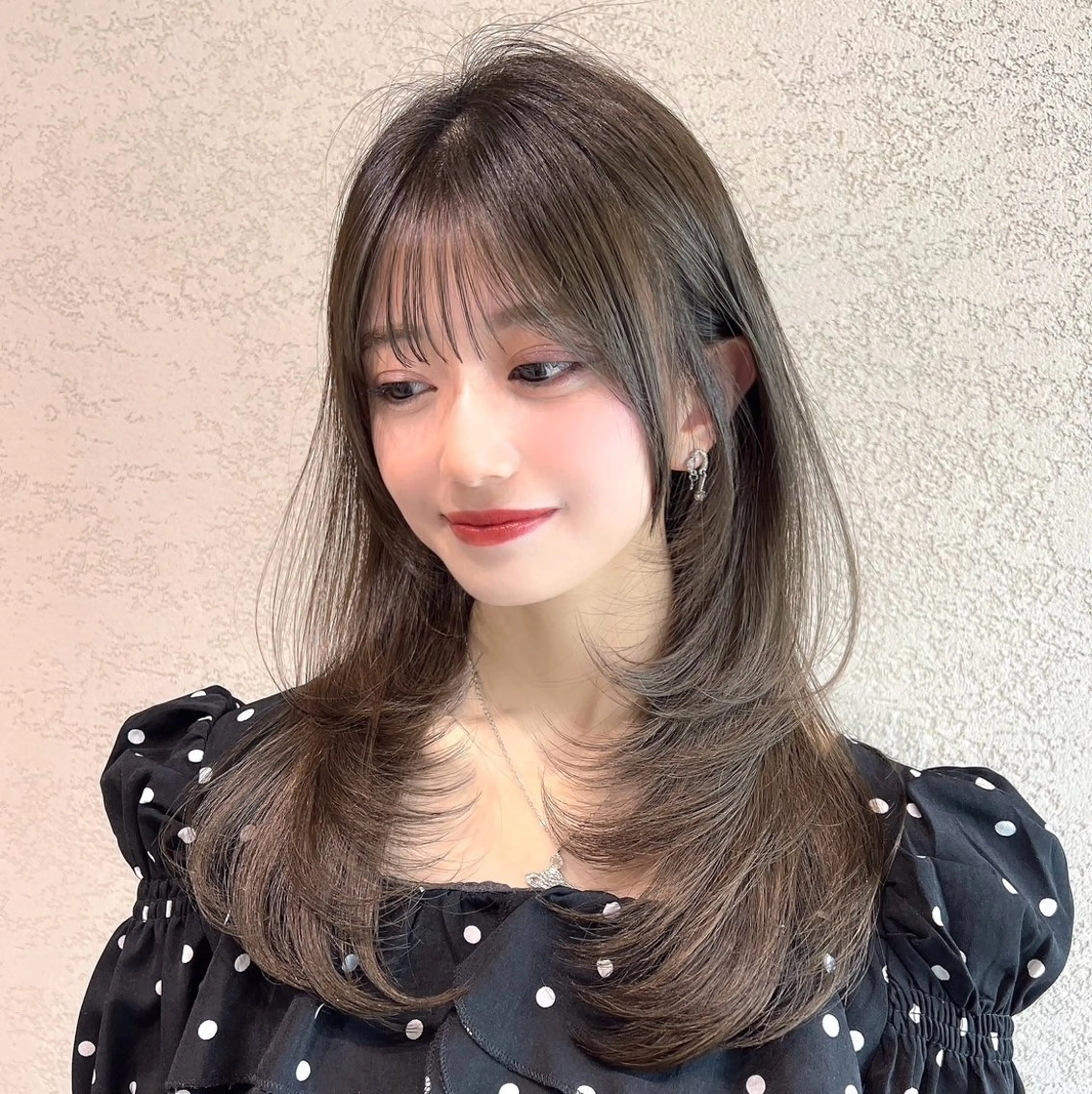 セミロング カラー 似合わせカット カット ヘアカラー トリートメント レイヤー/髪質改善 Lond ambreのヘアスタイル