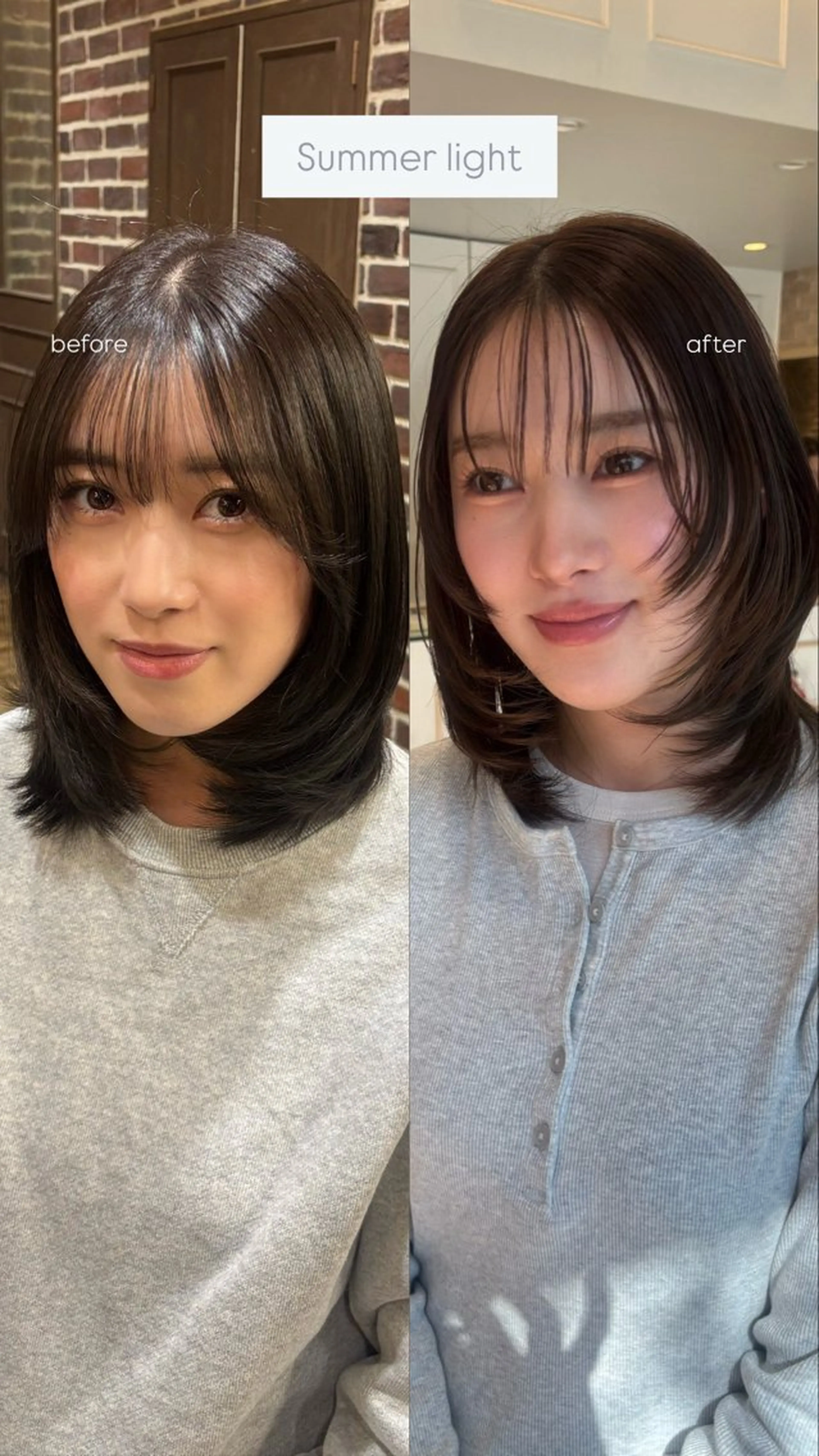 ミディアム カラー 似合わせカット カット ヘアカラー トリートメント 透明感カラー/ KARENのヘアスタイル