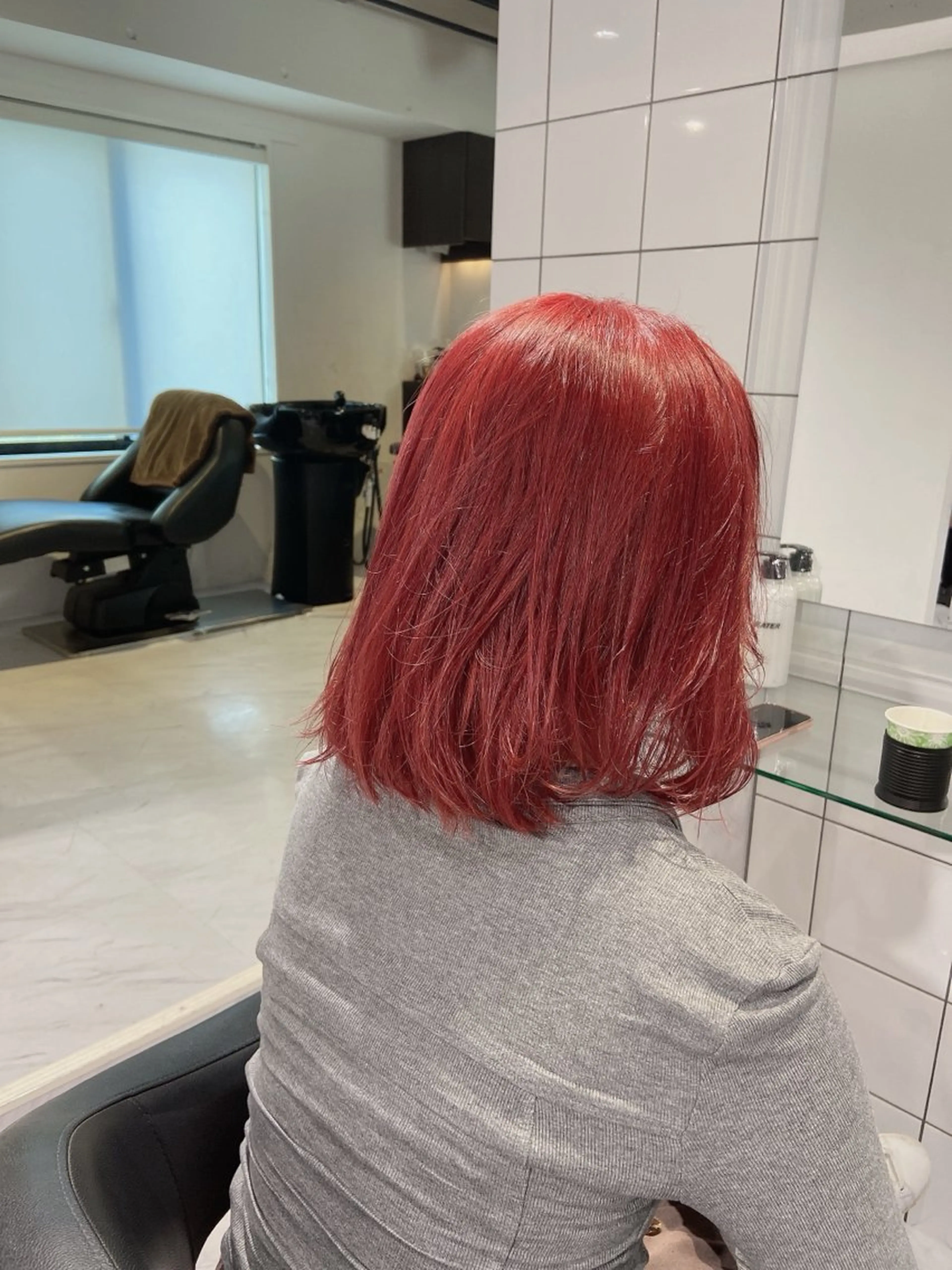 セミロング カラー ヘアカラー レイヤー✂︎赤み消し 髪質改善/井上健太のヘアスタイル