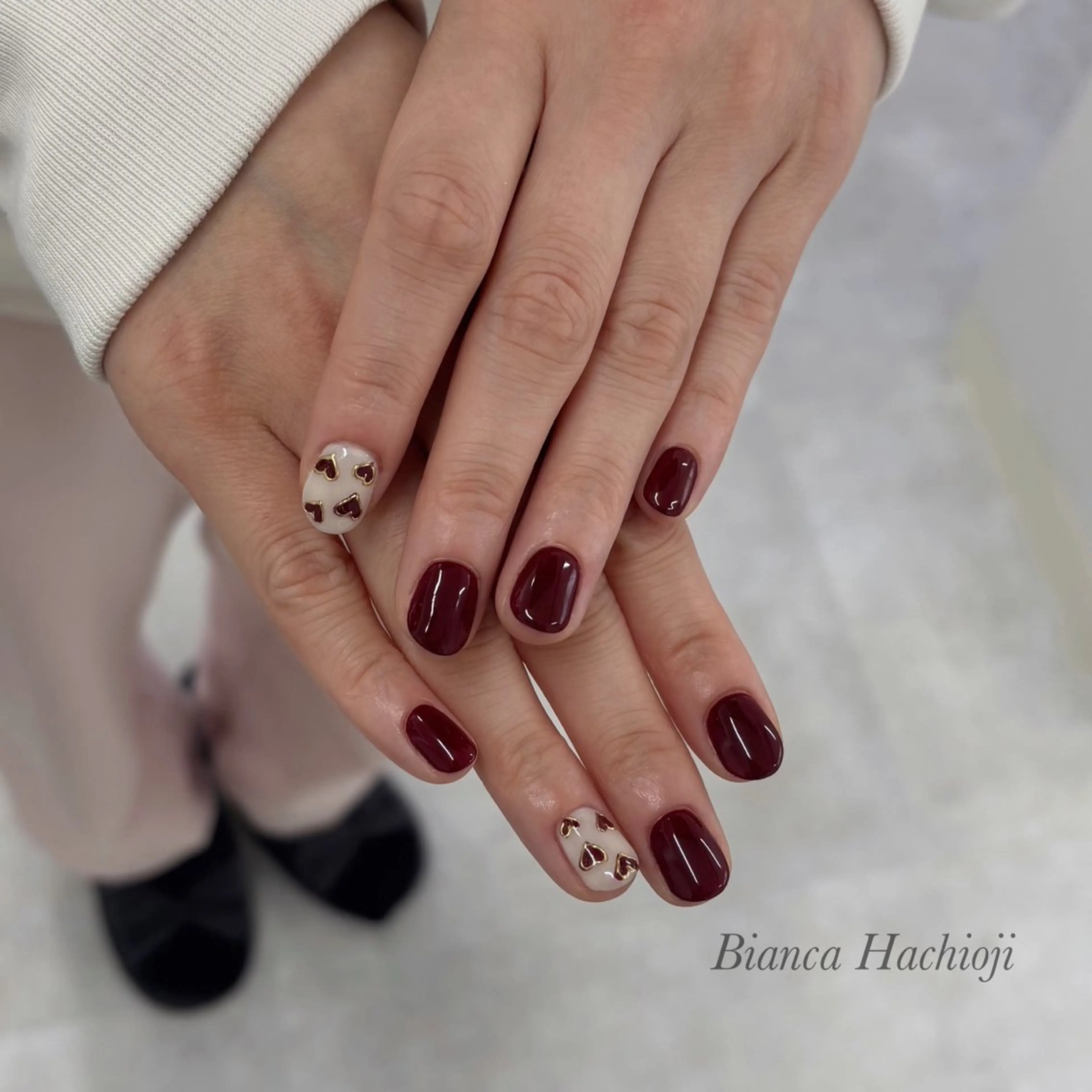 ネイル ハンドネイル Bianca長津田 Mukae⋆.✶🖤のネイルデザイン