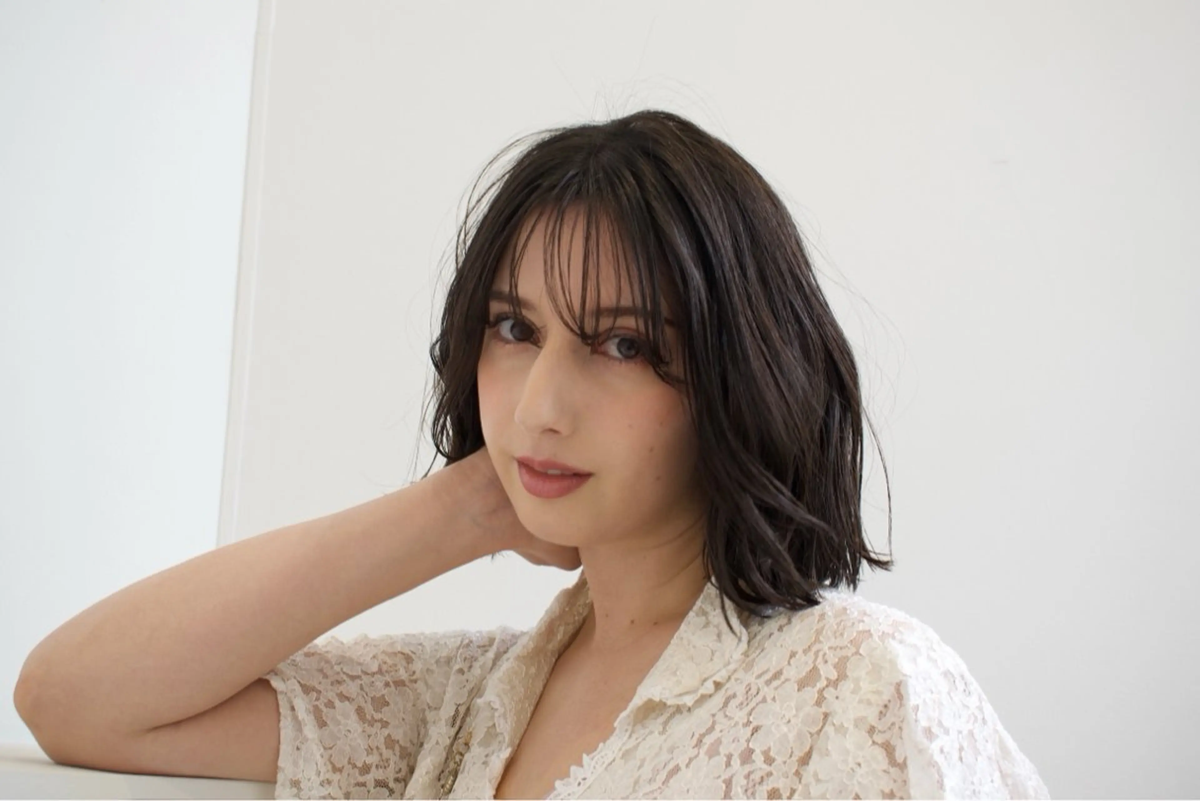 ミディアム カラー 韓国レイヤー✨ yasuko銀座のヘアスタイル