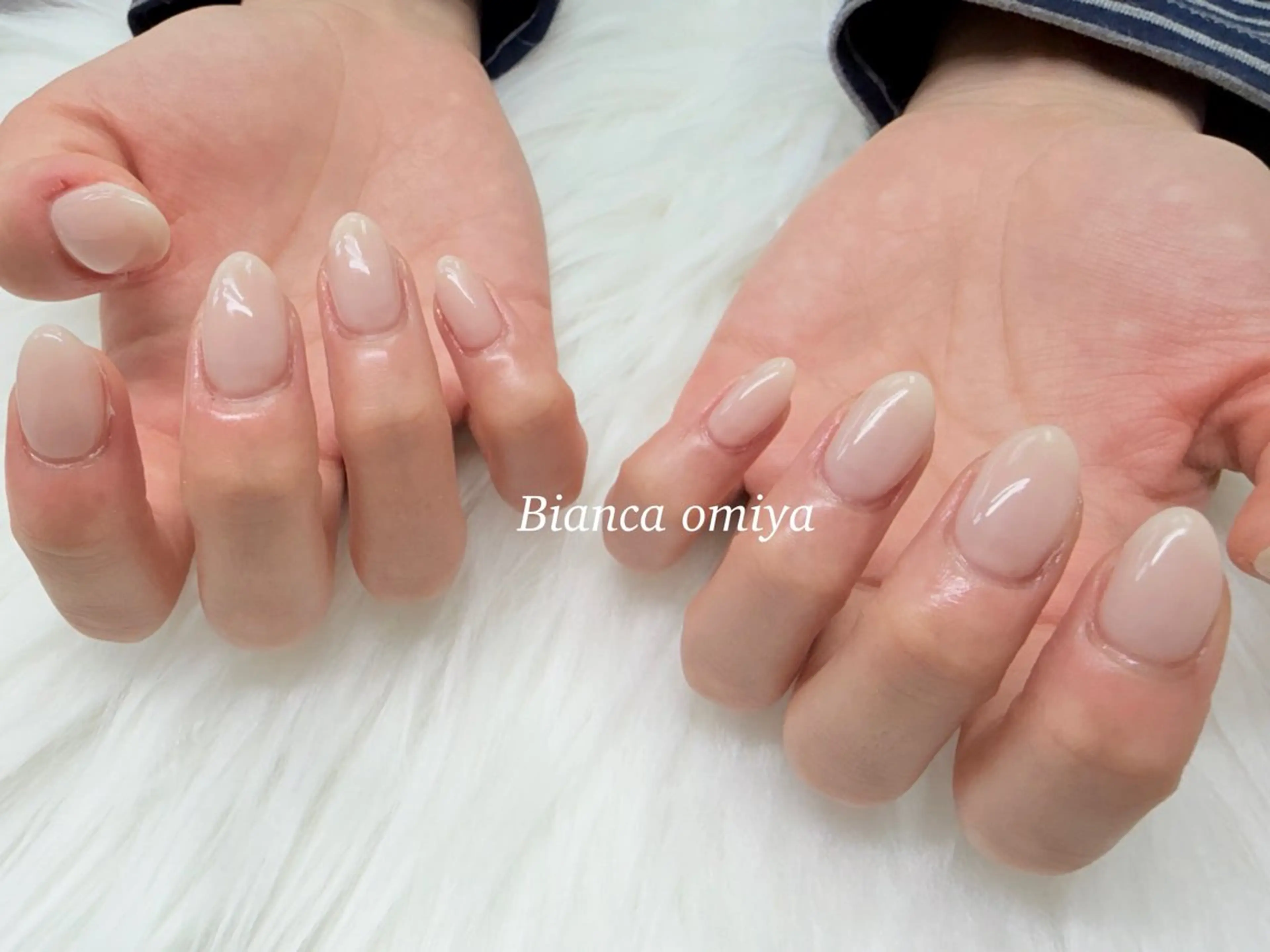 ネイル フラッシュネイル フレンチネイル ジェルネイル グラデーション マグネットネイル ハンドネイル Bianca大宮 katoᕱ⑅ᕱﾞのネイルデザイン