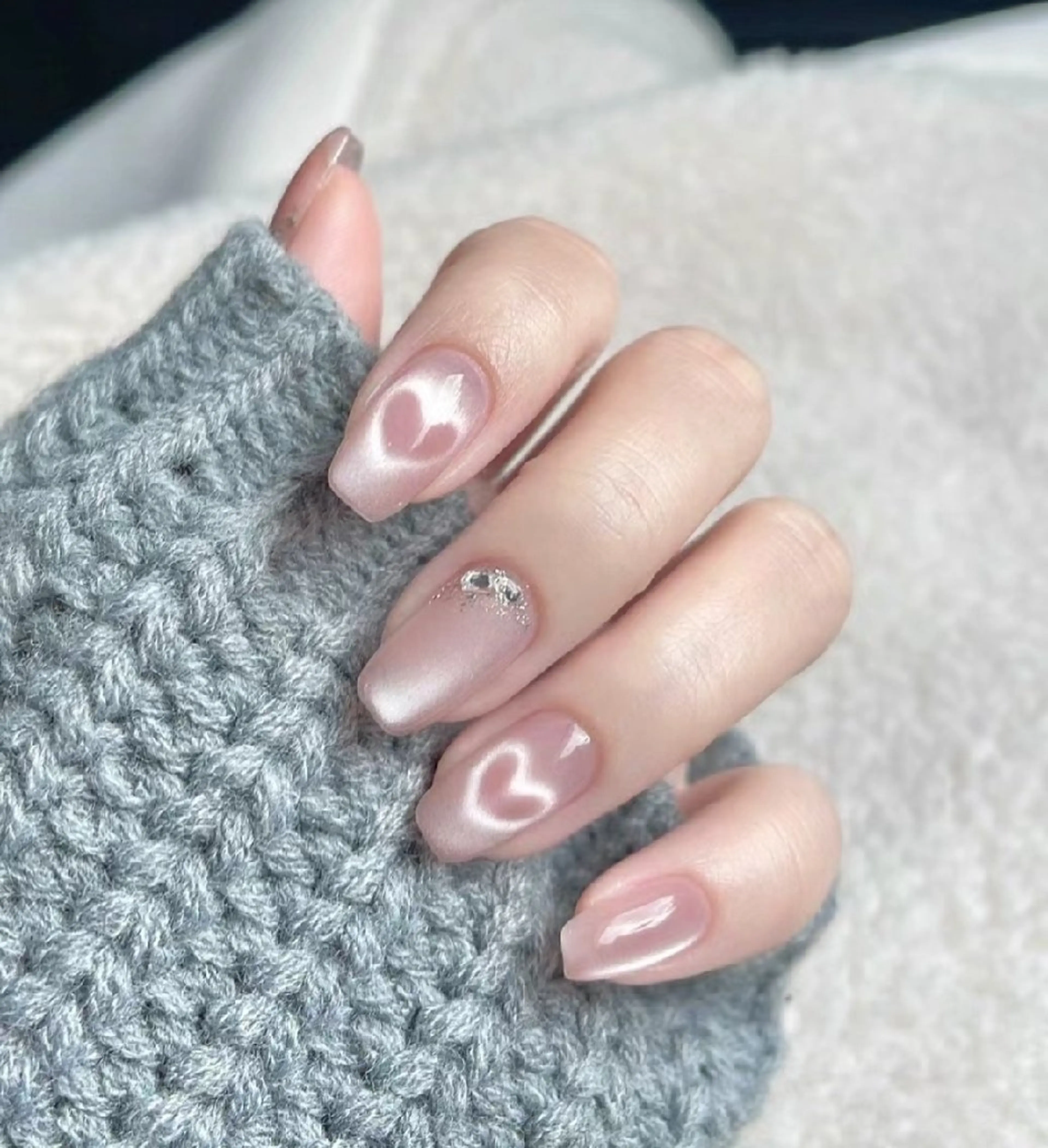 ワンホンハートマグネット(ベースカラー付き)の写真