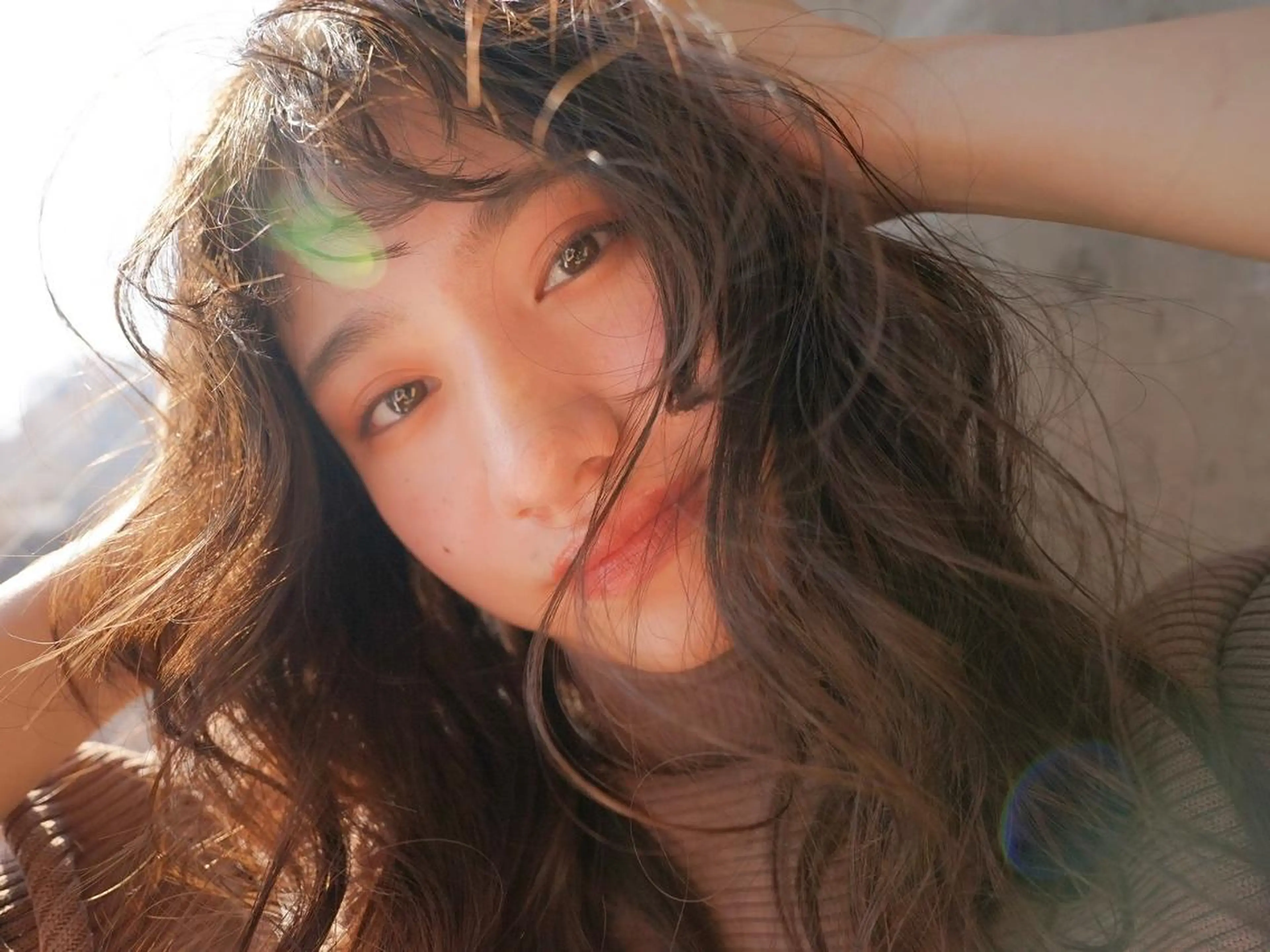 セミロング パーマ ヘアアレンジ カラー アディクシーカラー アッシュ バレイヤージュ ベージュカラー ブリーチ newi grande 横浜店のヘアスタイル