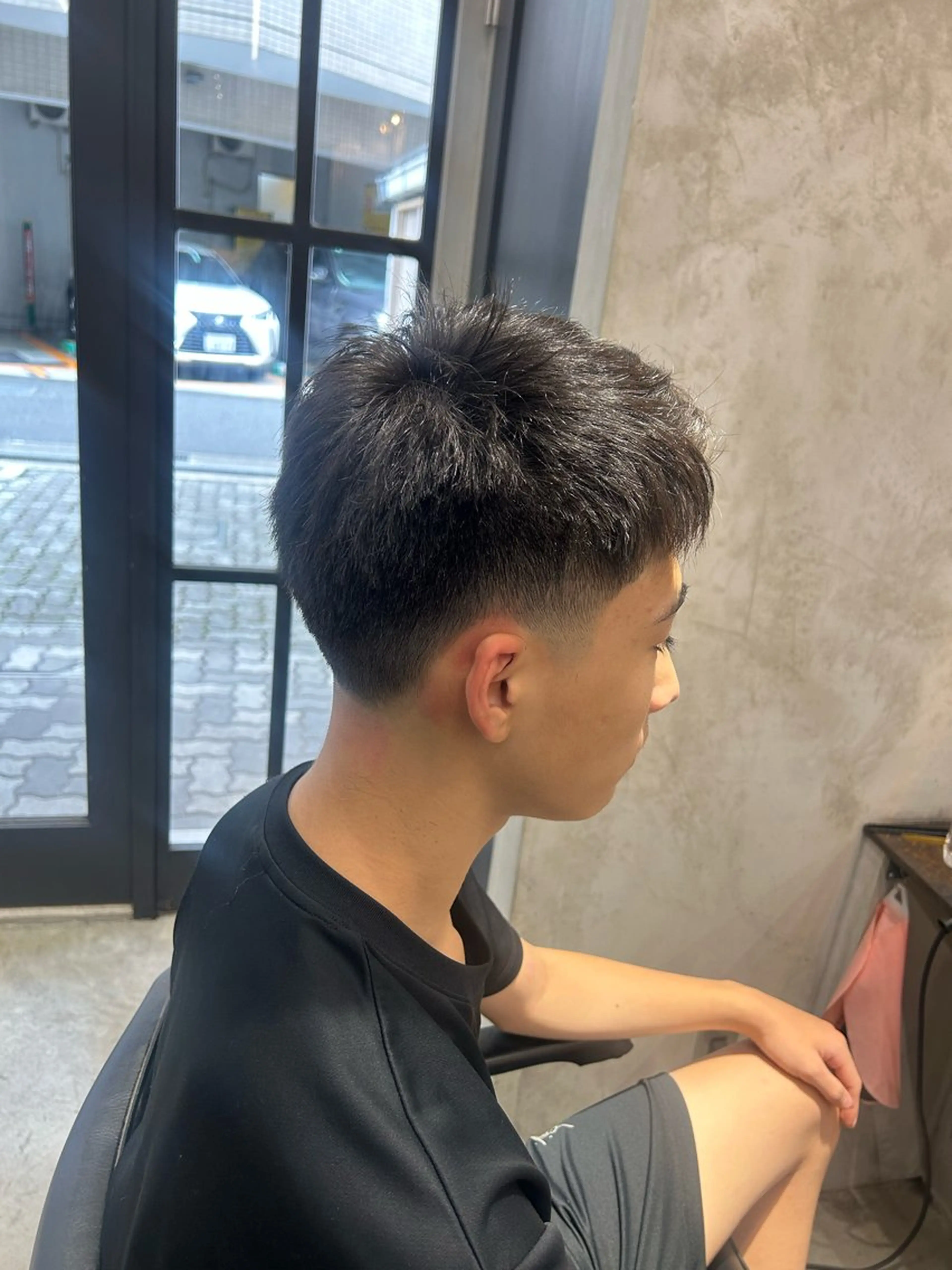 ショート メンズ フェードカット 【明大前フェード/ メンズパーマ/岳】のヘアスタイル