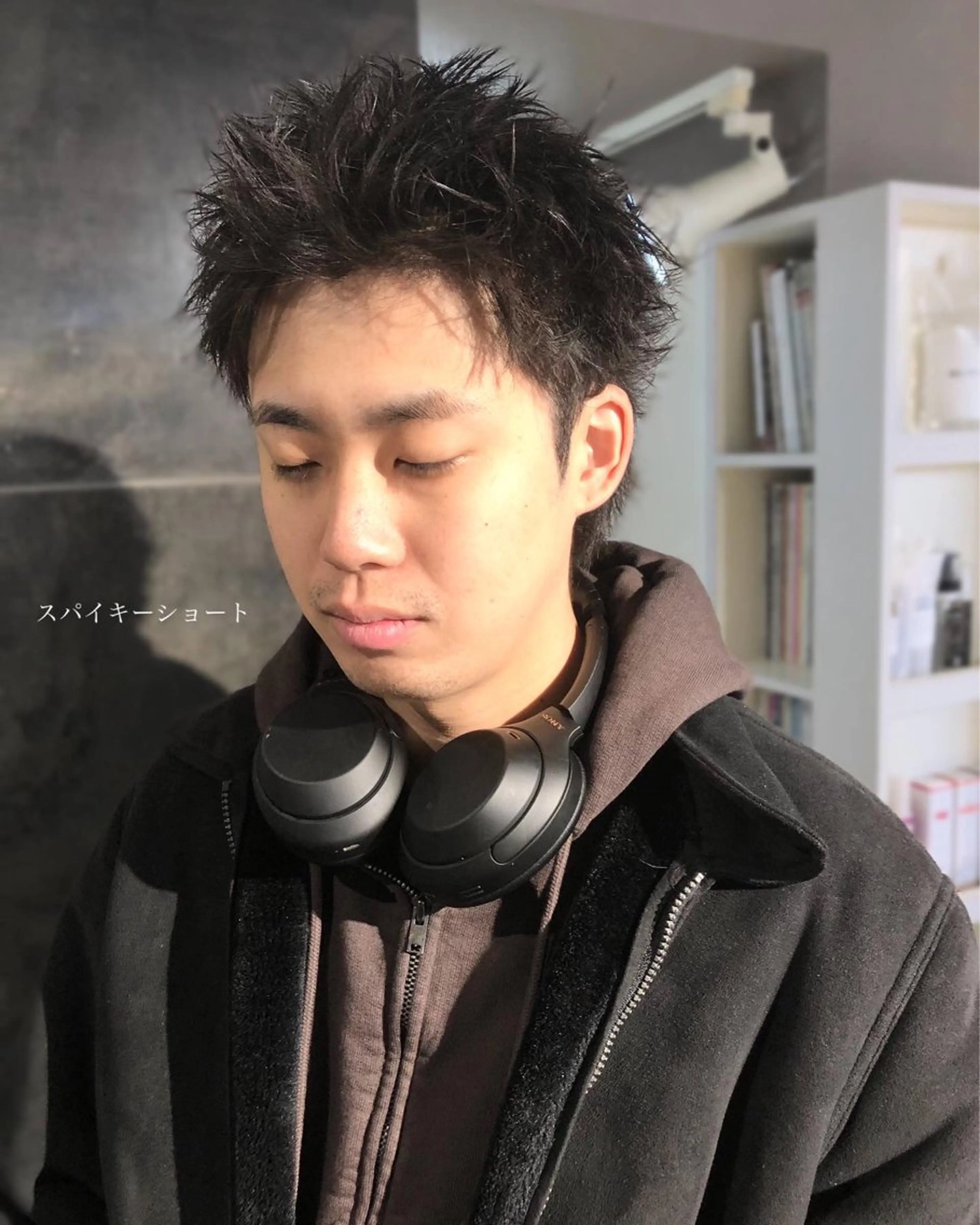 ヘアアレンジ メンズ スパイキーショート カット トリートメント ヘアセット ainico+所属・メンズ特化✂️栗原 侑也のヘアスタイル