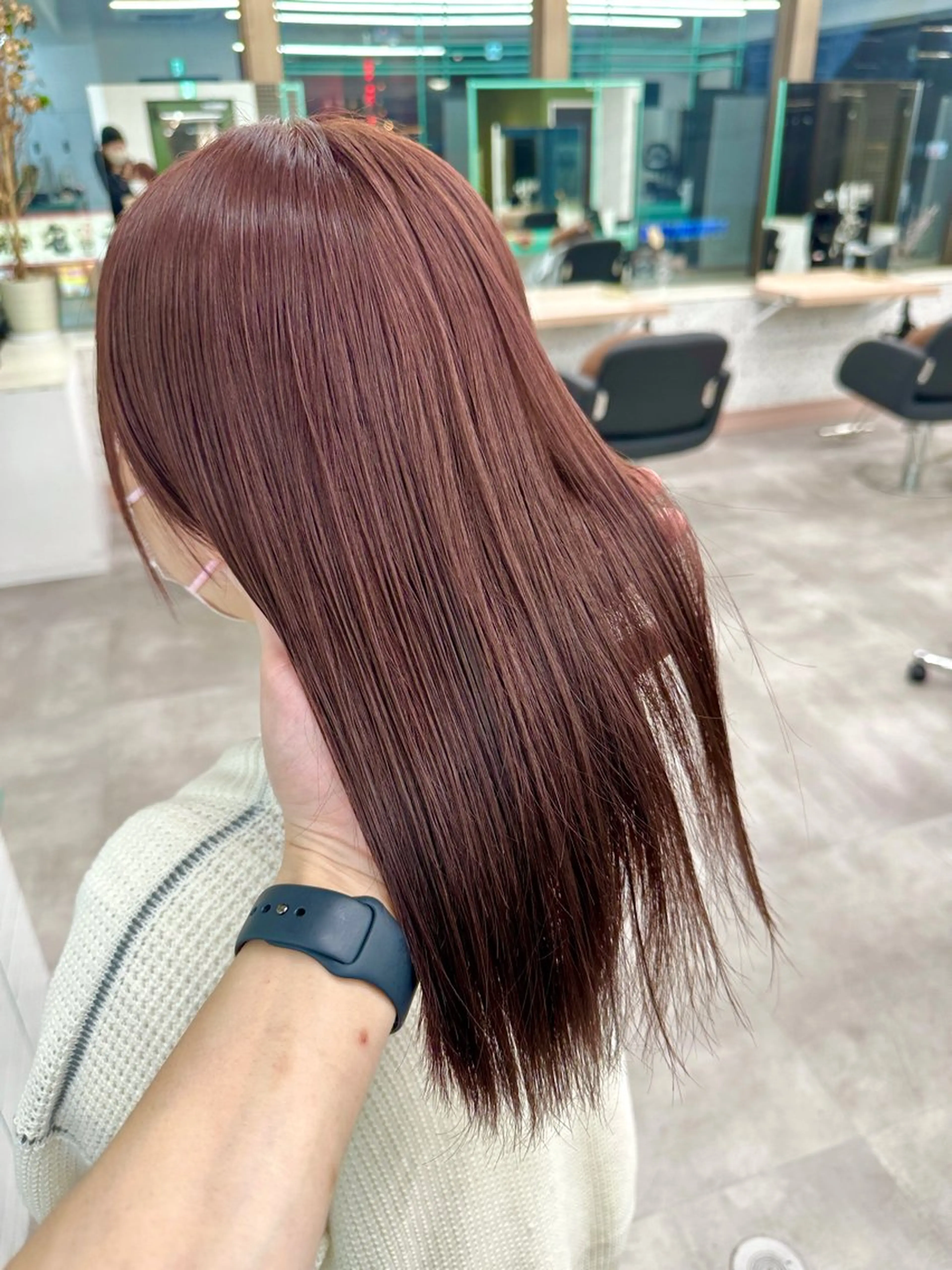 ロング ヘアカラー トリートメント 💚透明感カラー💚 ♻️本間♻️のヘアスタイル