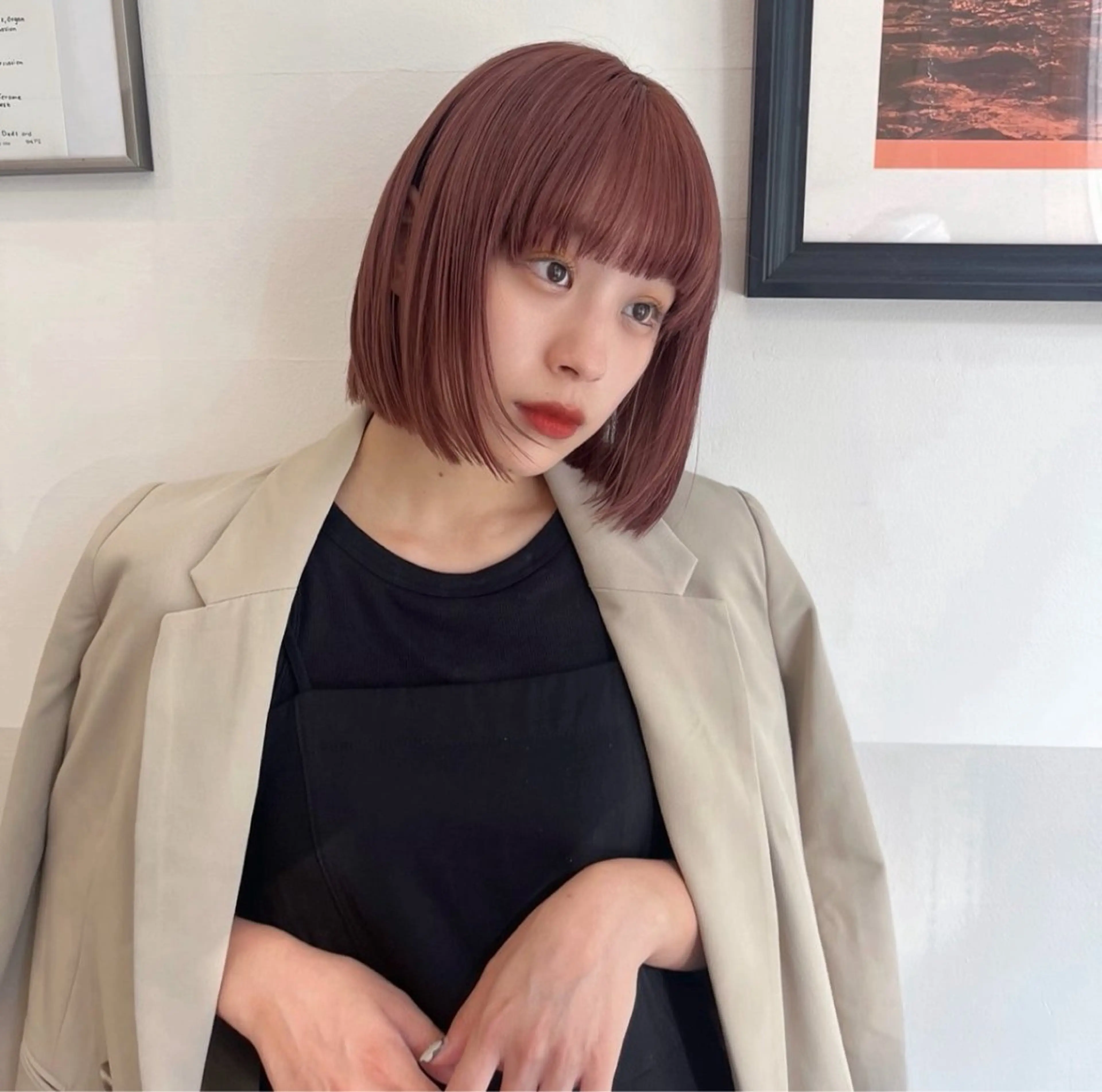 ショート カット ヘアカラー ボブパーマ🥣KON コンナツミのヘアスタイル