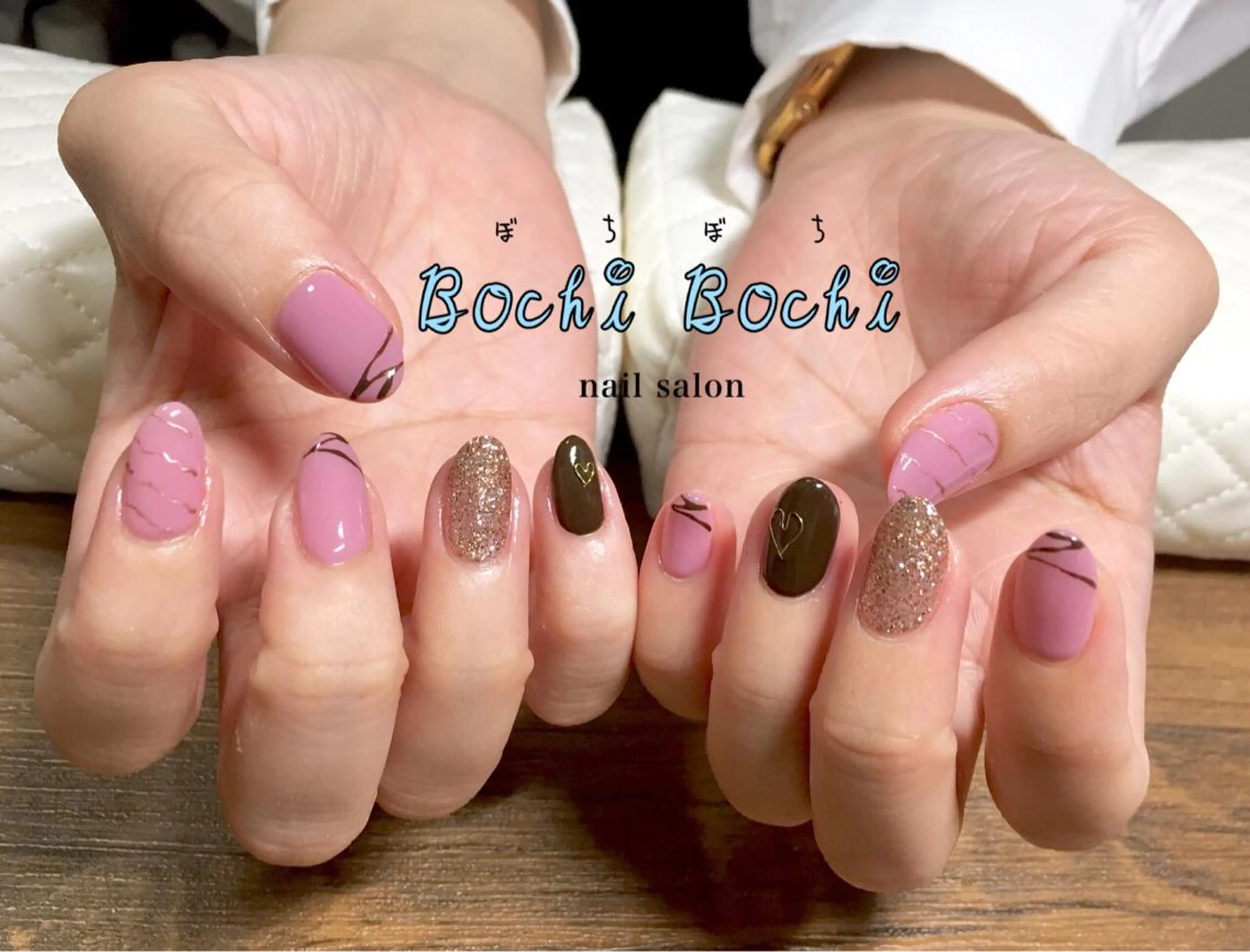 ネイル アートネイル バレンタイン nail salon BochiBochiのネイルデザイン
