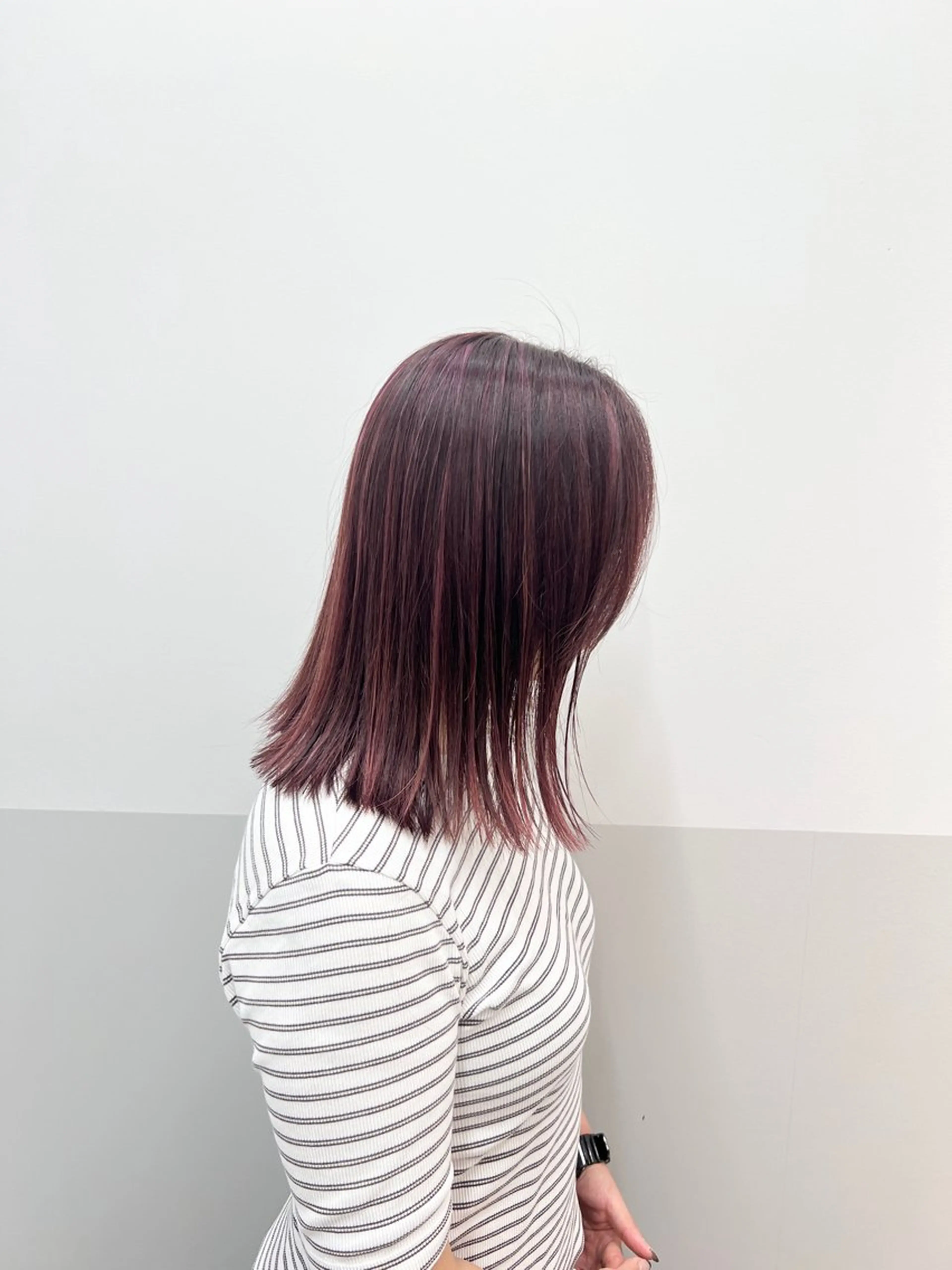 ミディアム カラー ヘアアレンジ カット ヘアカラー 似合わせレイヤー/ 美髪縮毛矯正/ミナエのヘアスタイル