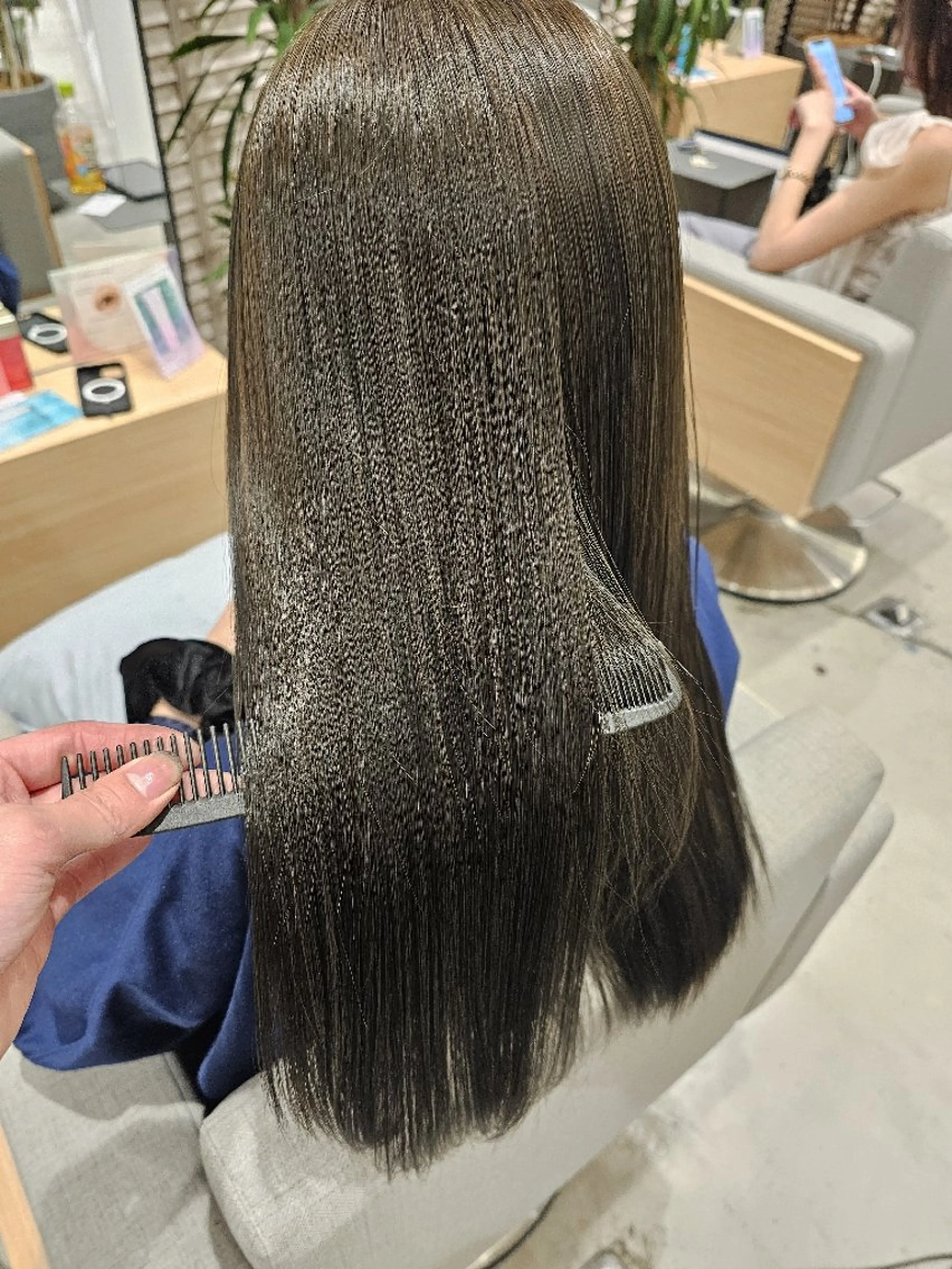 ロング ヘアカラー トリートメント ✂髪質改善ストレート NO.1 深澤 颯斗のヘアスタイル