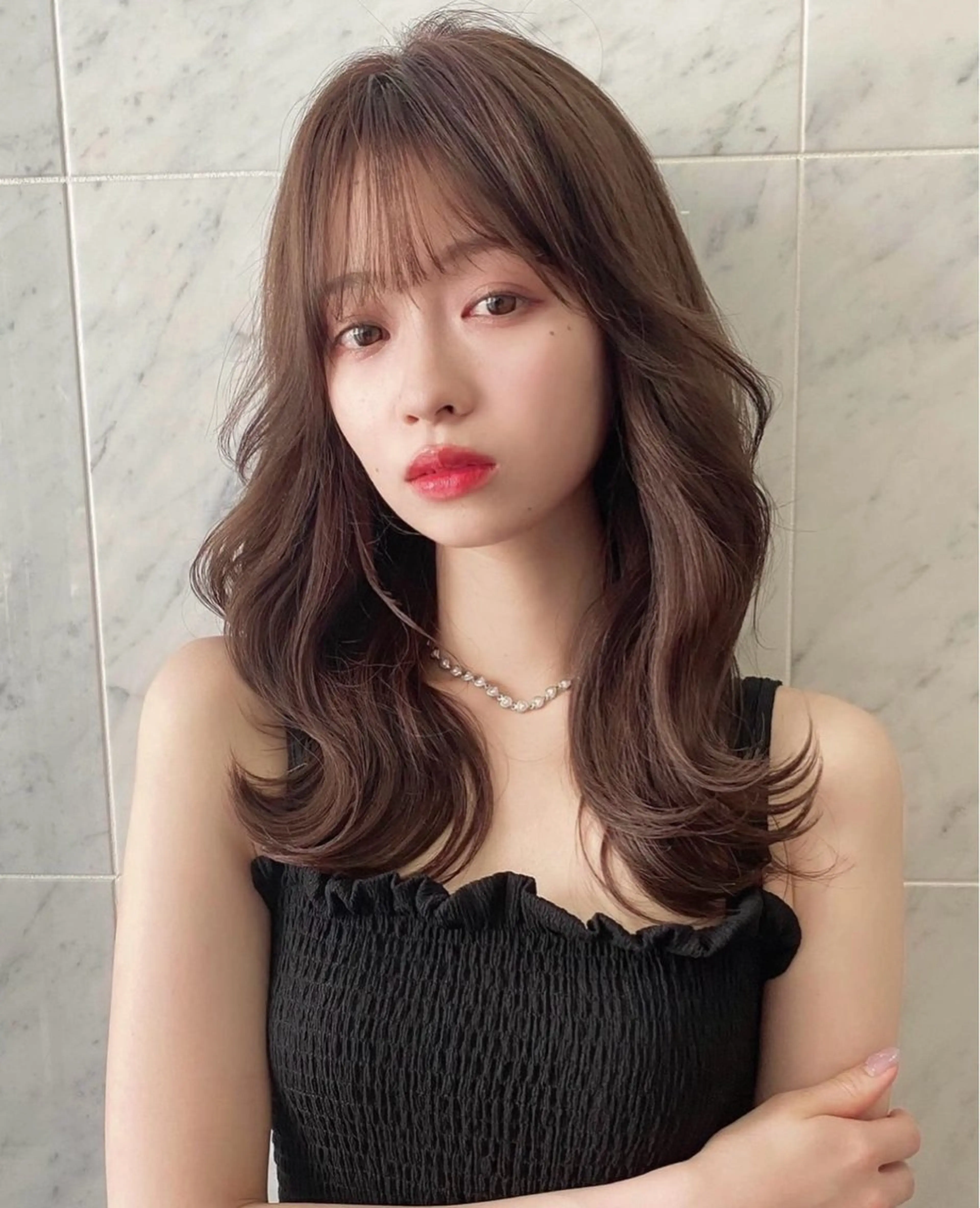 カラー ❤️ブリーチなし💚 ダブルカラー平野実花のヘアスタイル