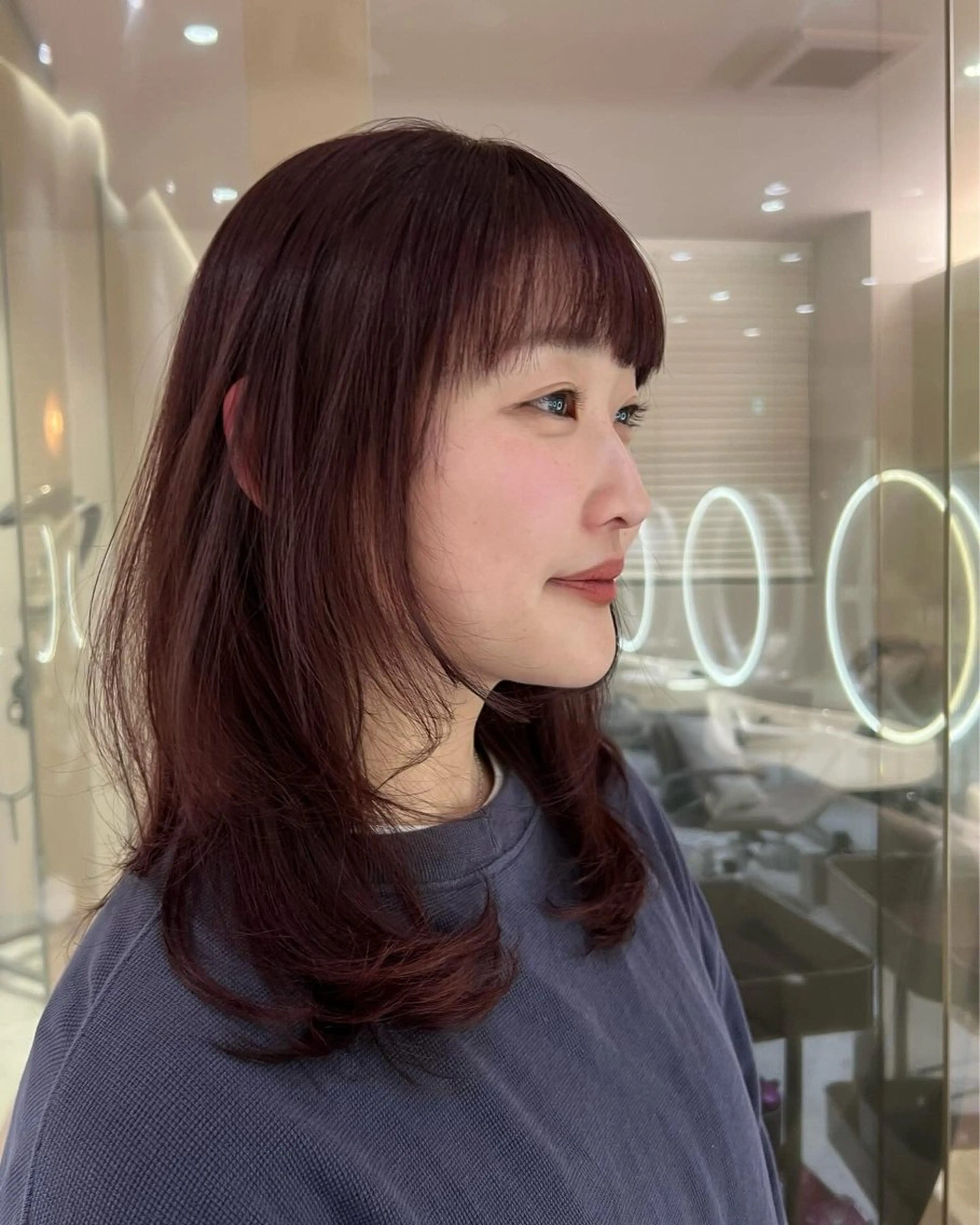 ミディアム レイヤーカット mei 🌔 似合わせヘルシーヘアのヘアスタイル