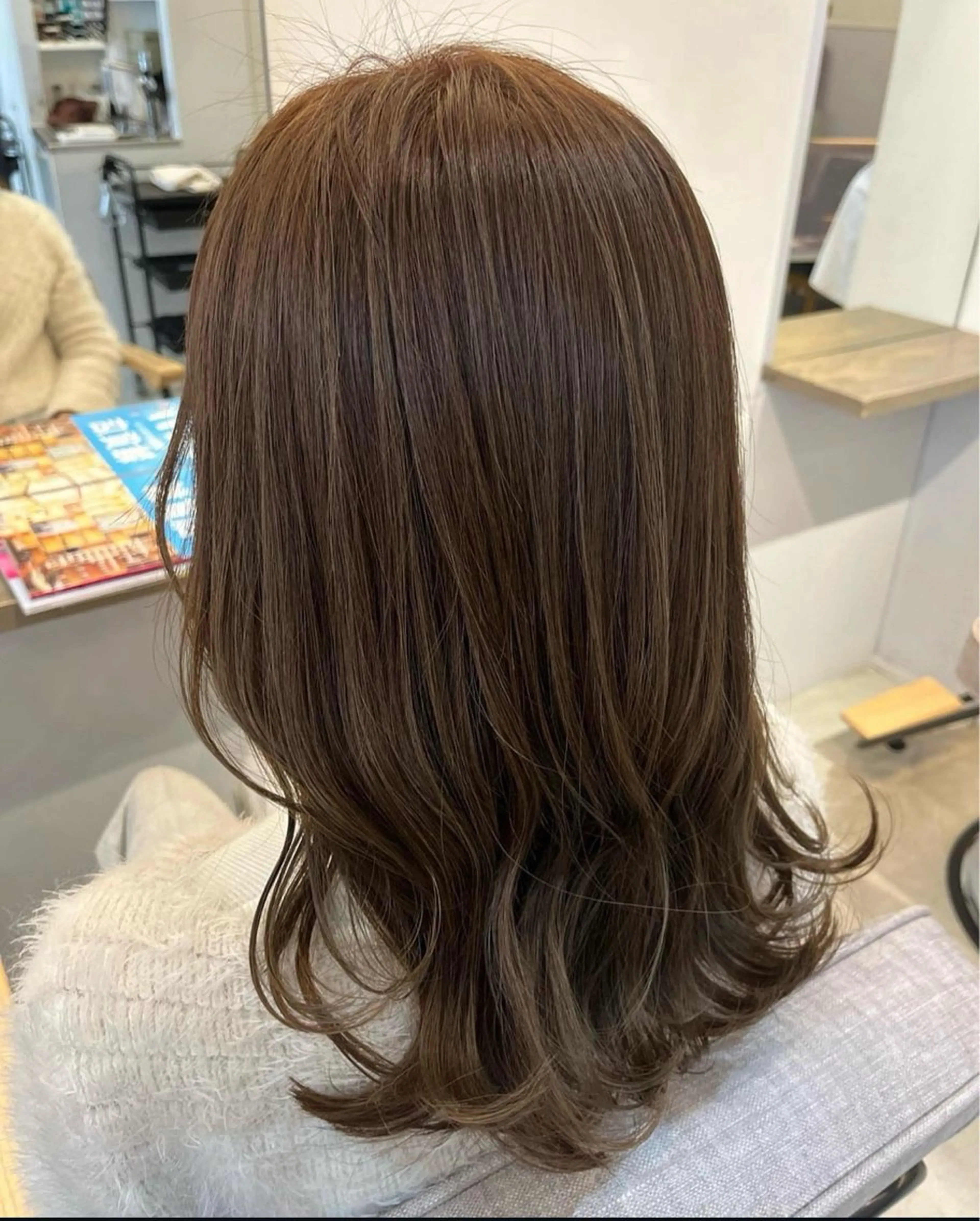 ミディアム 特化✨透明感カラー 白髪染め✨住田緋菜のヘアスタイル