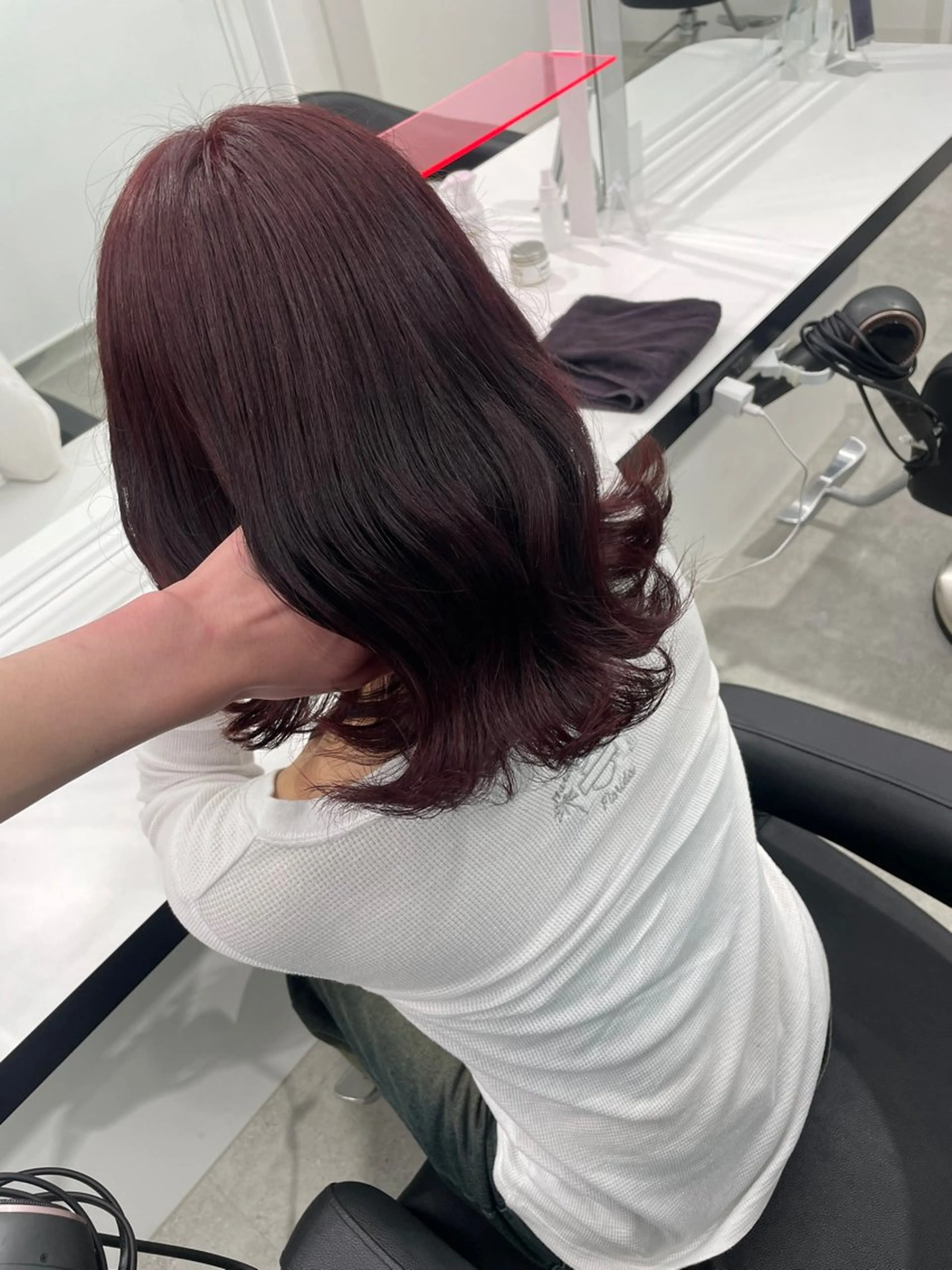 セミロング カラー 履歴修正屋さん／ ブロンド／ホワイトのヘアスタイル