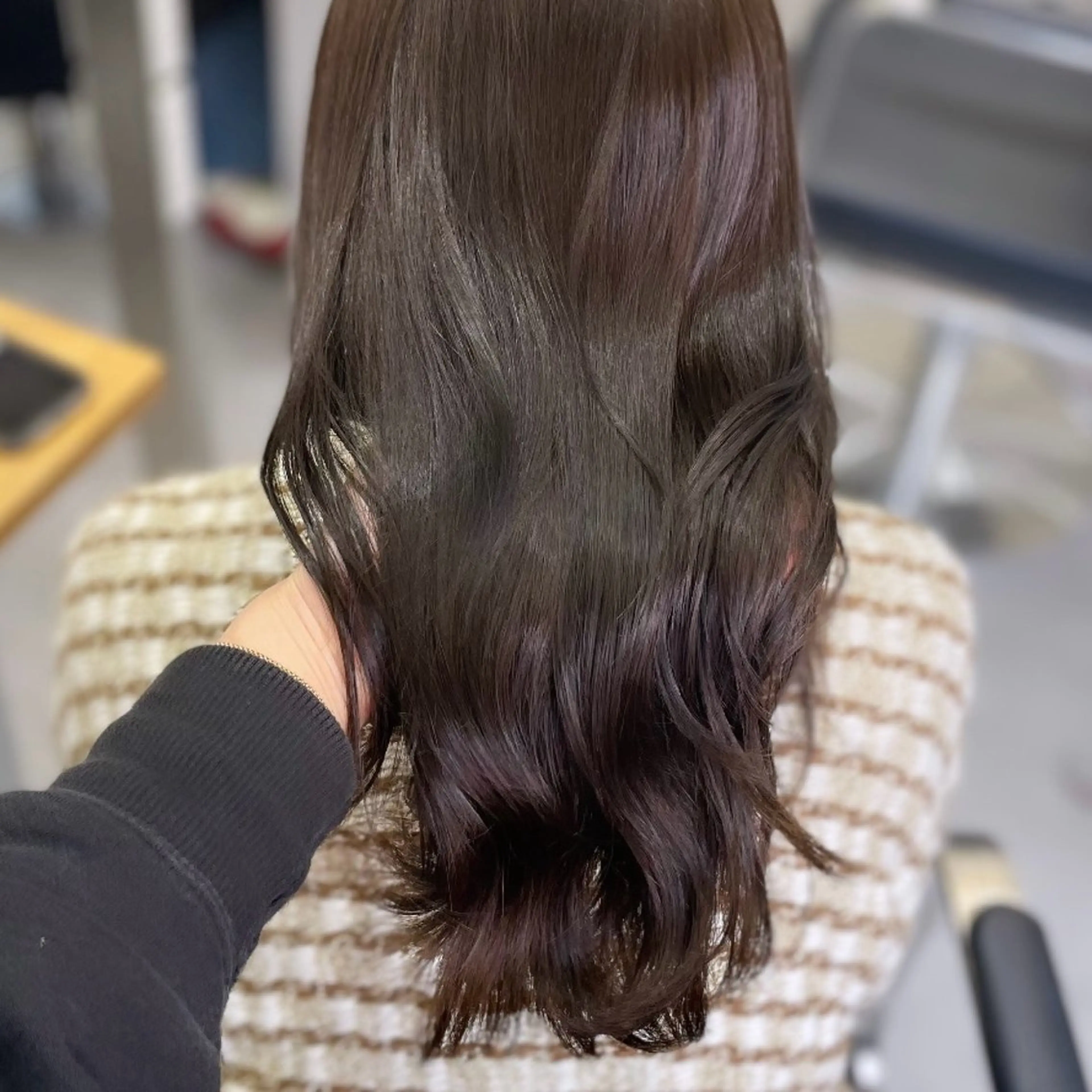 セミロング カラー ブリーチ ダブルカラー グレージュ モカグレージュ ブリーチなしカラー ヘアカラー Rui/透明感カラー 暖色/レイヤーカットのヘアスタイル