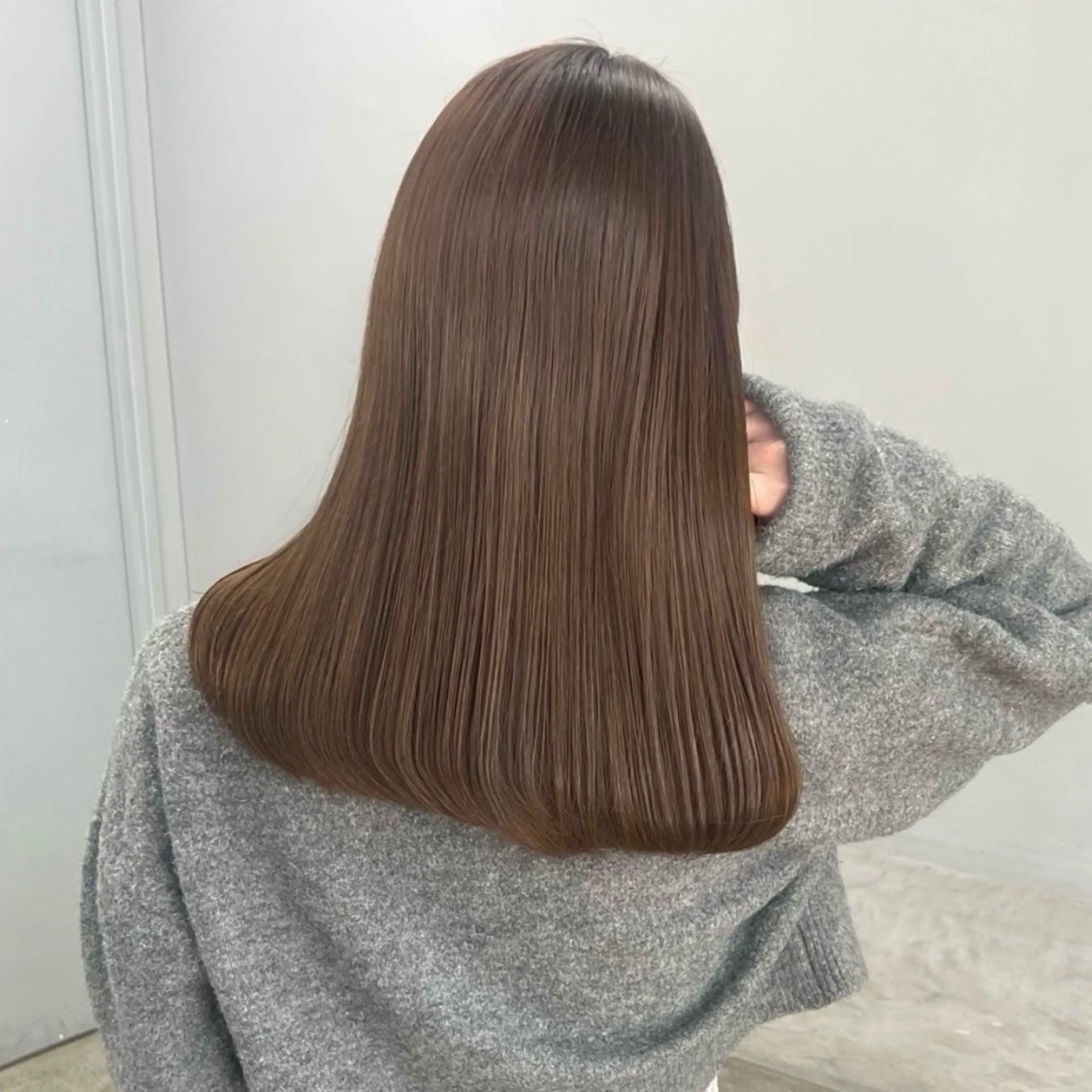 セミロング カラー カット ヘアカラー トリートメント akane/ボブ /オリーブベージュのヘアスタイル