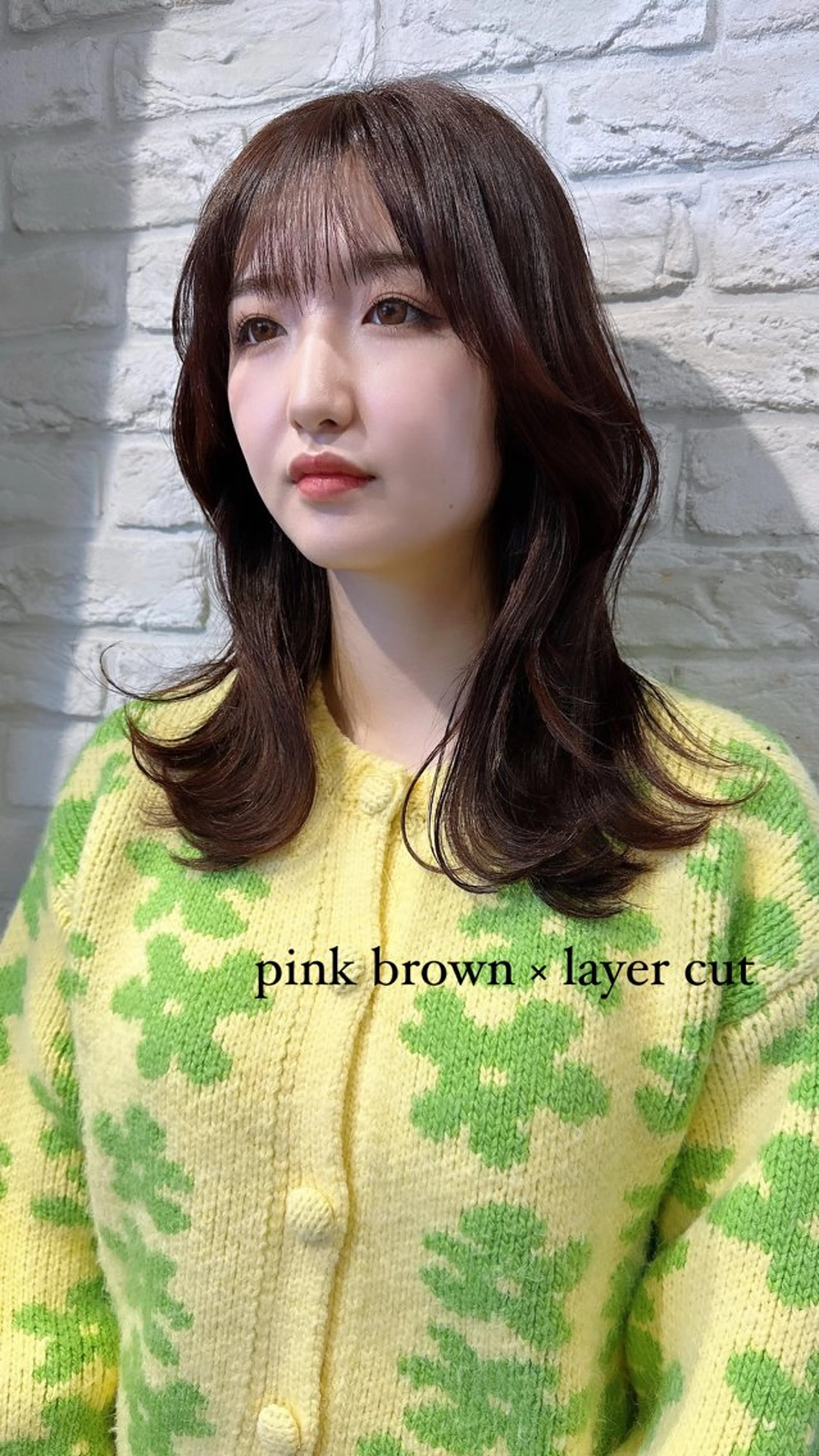 セミロング カラー レイヤーカット つくば 【Ciqi】 あくつのヘアスタイル