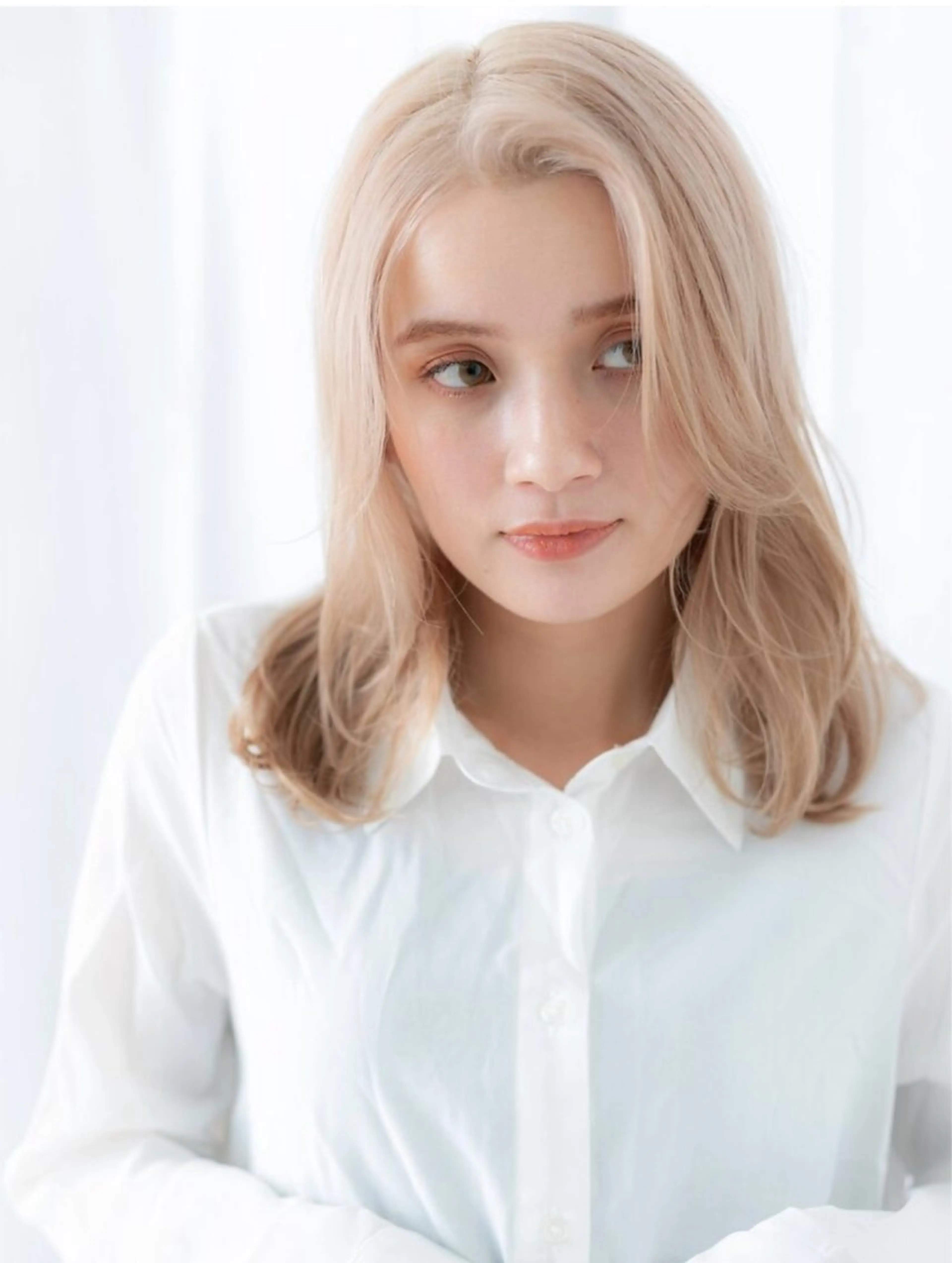 セミロング カラー ヘアカラー トリートメント 佐藤 天心のヘアスタイル