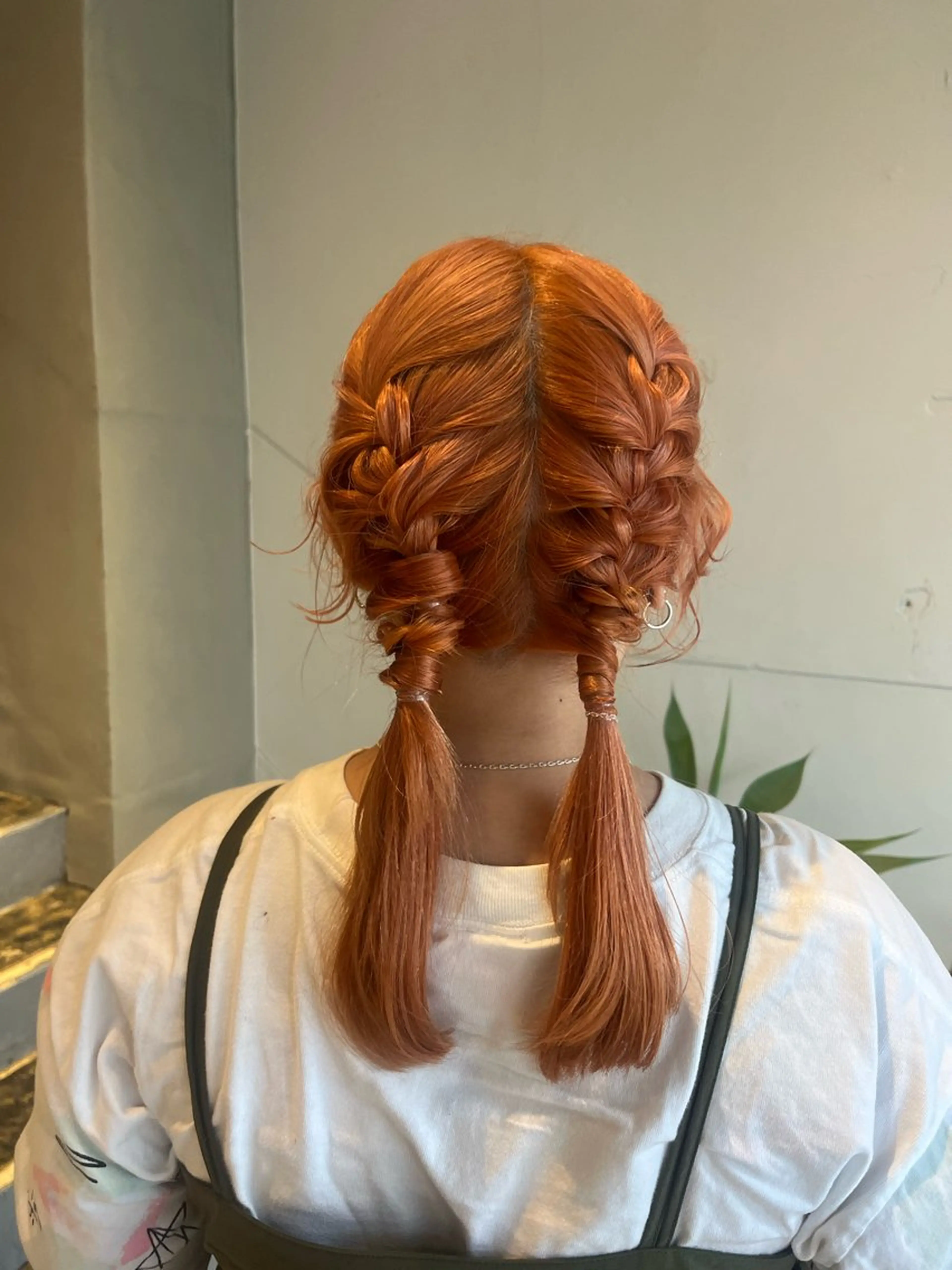 ロング カラー ヘアアレンジ 藤井 美歩/赤髪のヘアスタイル