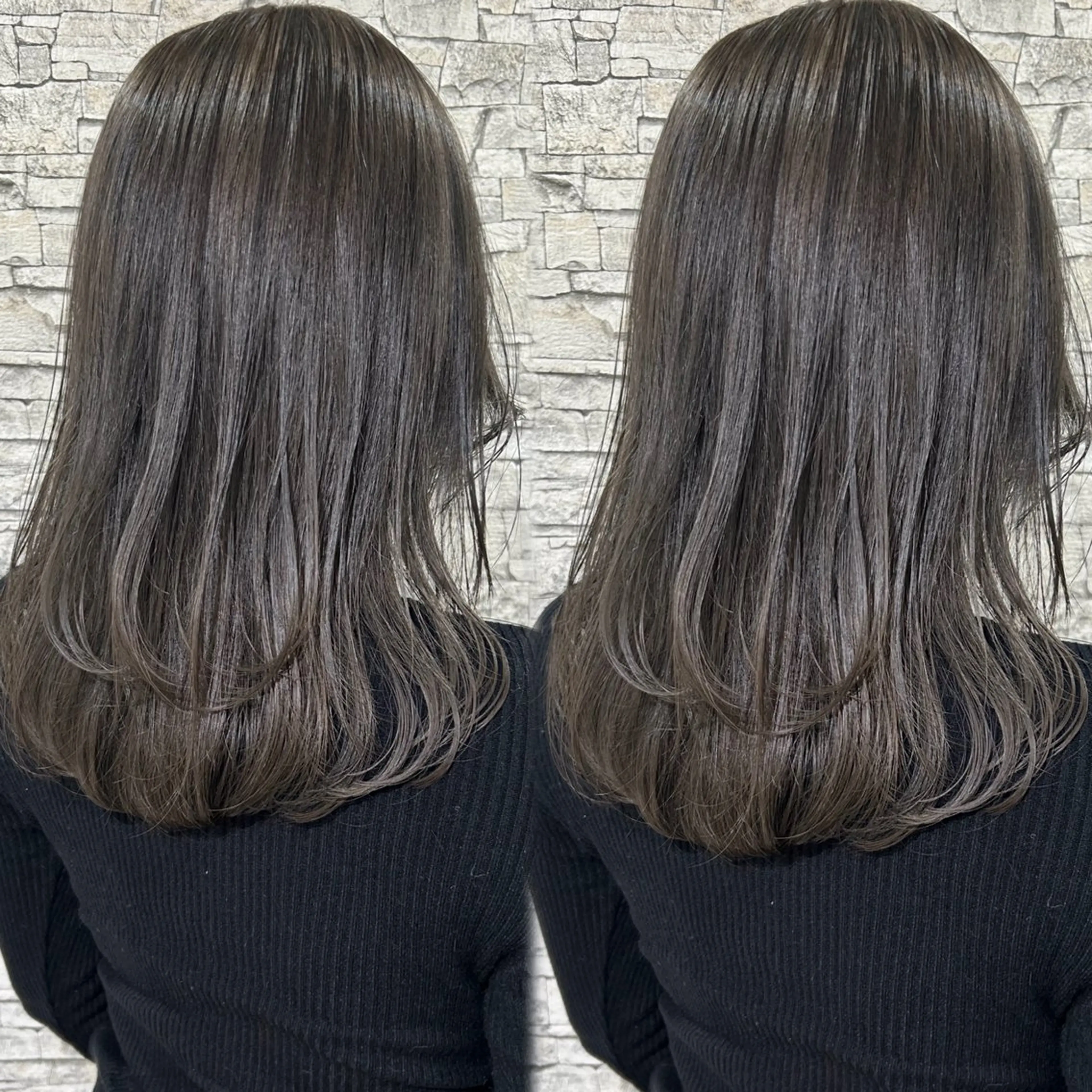 セミロング カラー カット ヘアカラー トリートメント 髪質改善will hairdesignのヘアスタイル