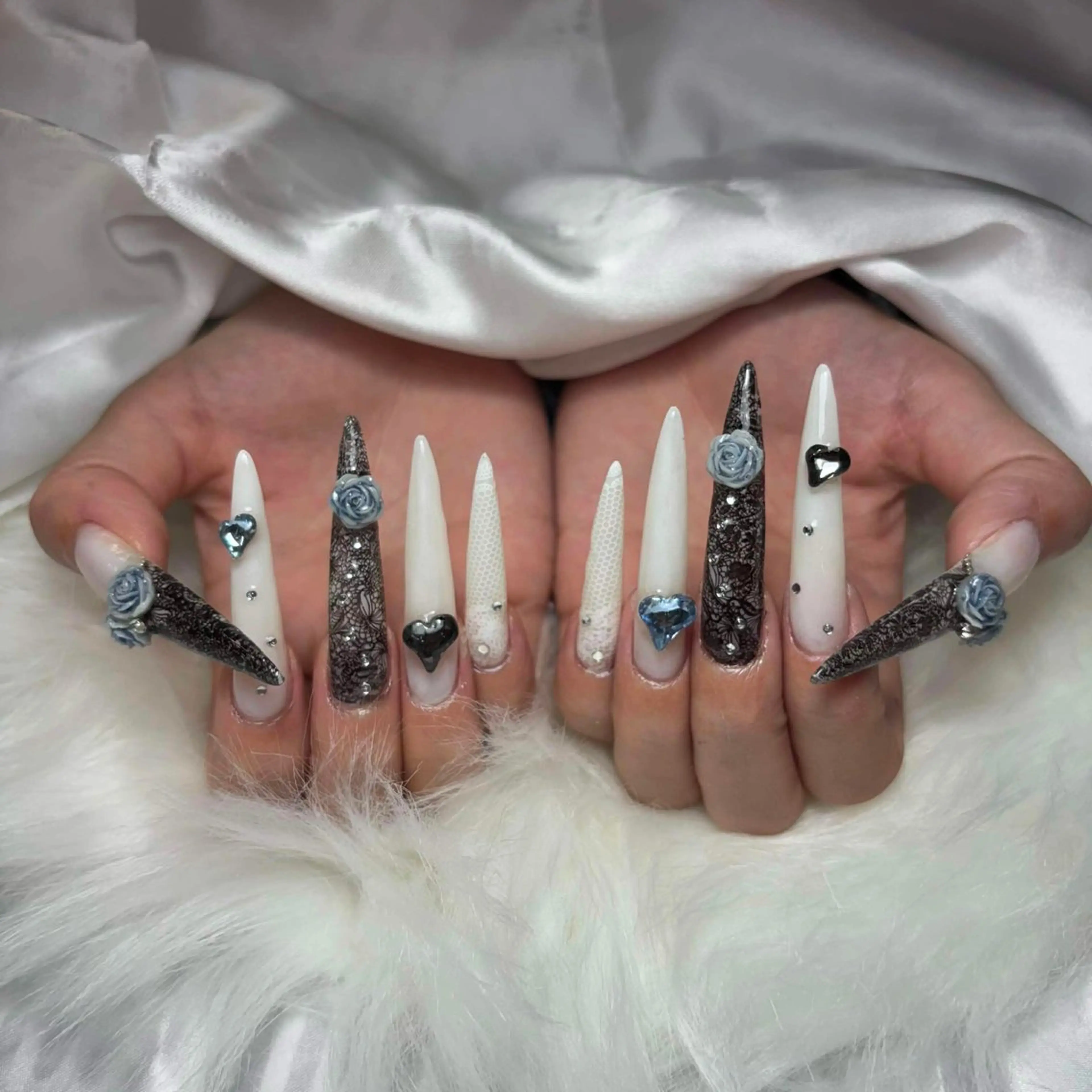 ネイル フラワーネイル 韓国ネイル 持ち込み 春ネイル ワンホンネイル Huyn Nail Shinjyukuのネイルデザイン