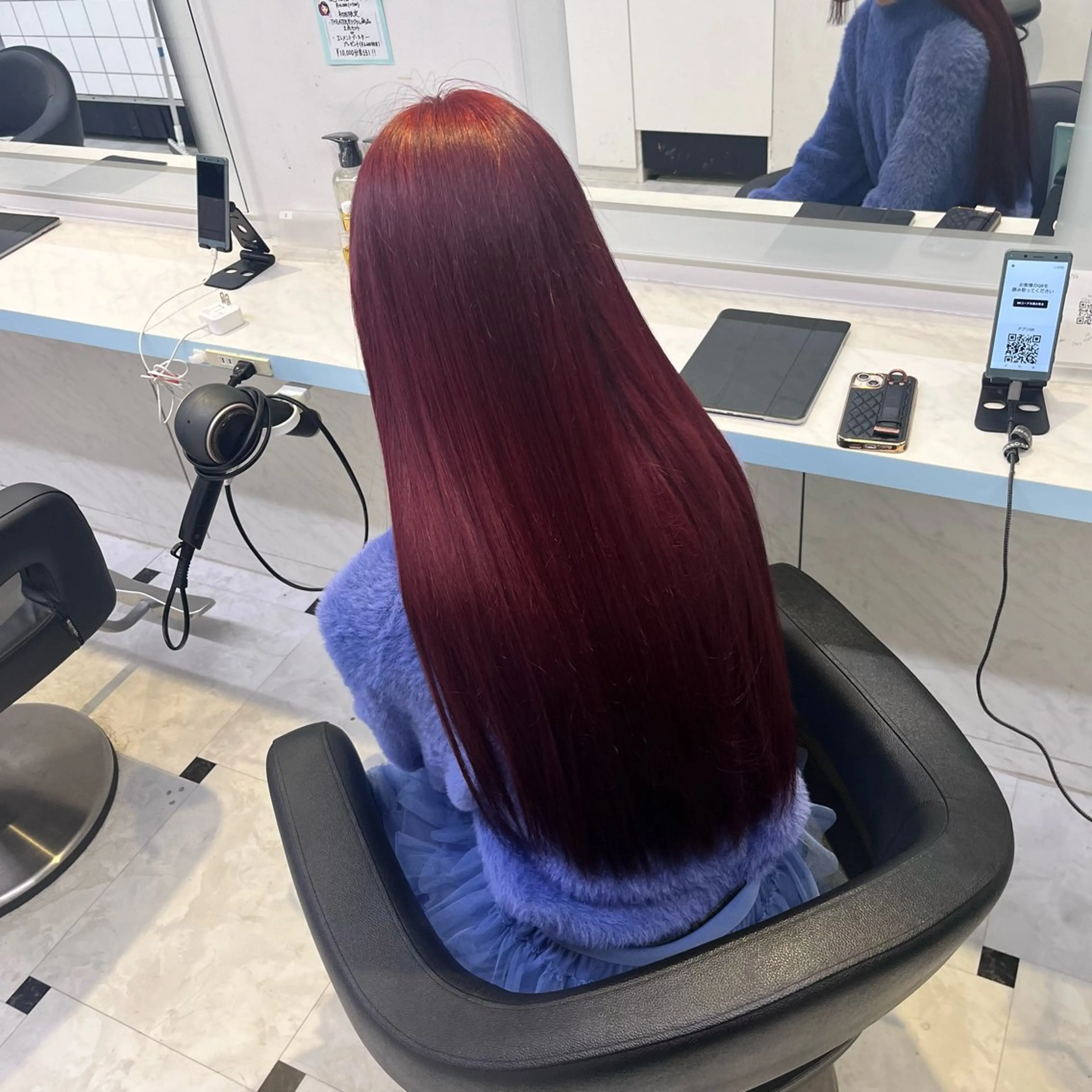 ロング ヘアカラー トリートメント ヘアセット NANA💓韓国ヘア /レイヤー/暖色💓のヘアスタイル