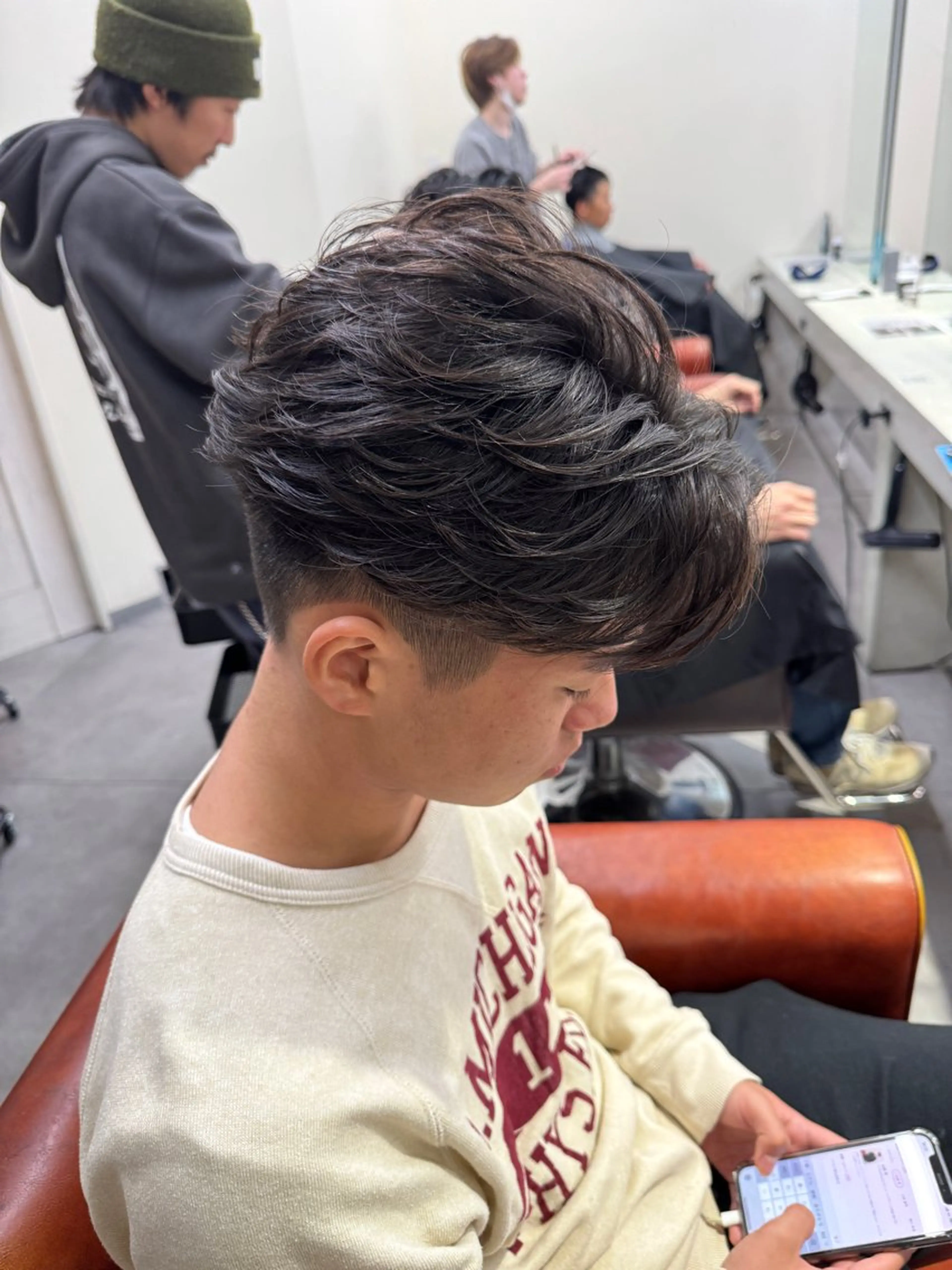 パーマ メンズ カット パーマ 京都駅/メンズサロン 山田司のヘアスタイル