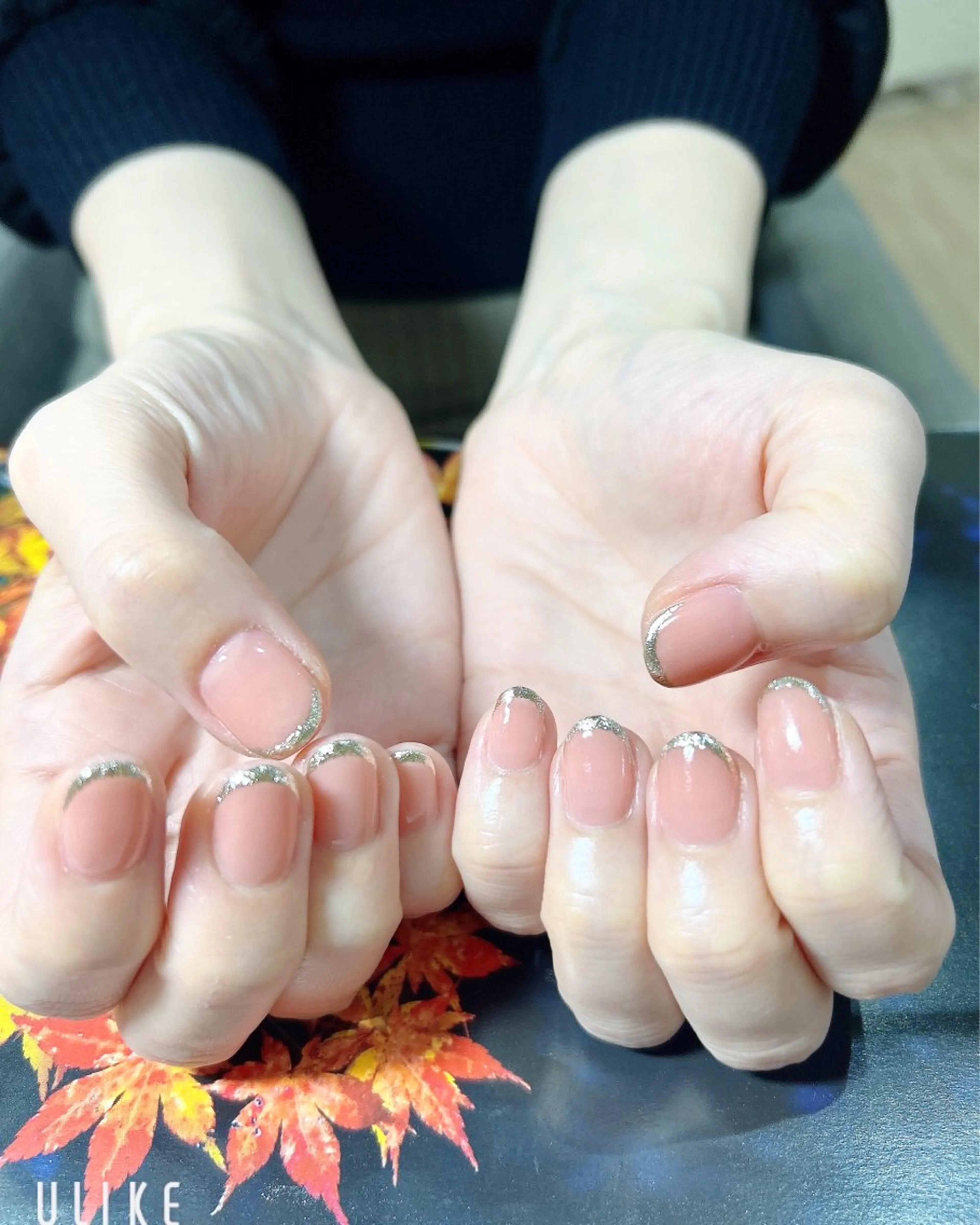 ネイル フレンチネイル ラメ(グリッター) ハンドネイル 吉野✨ ネイルデザイナー✨のネイルデザイン