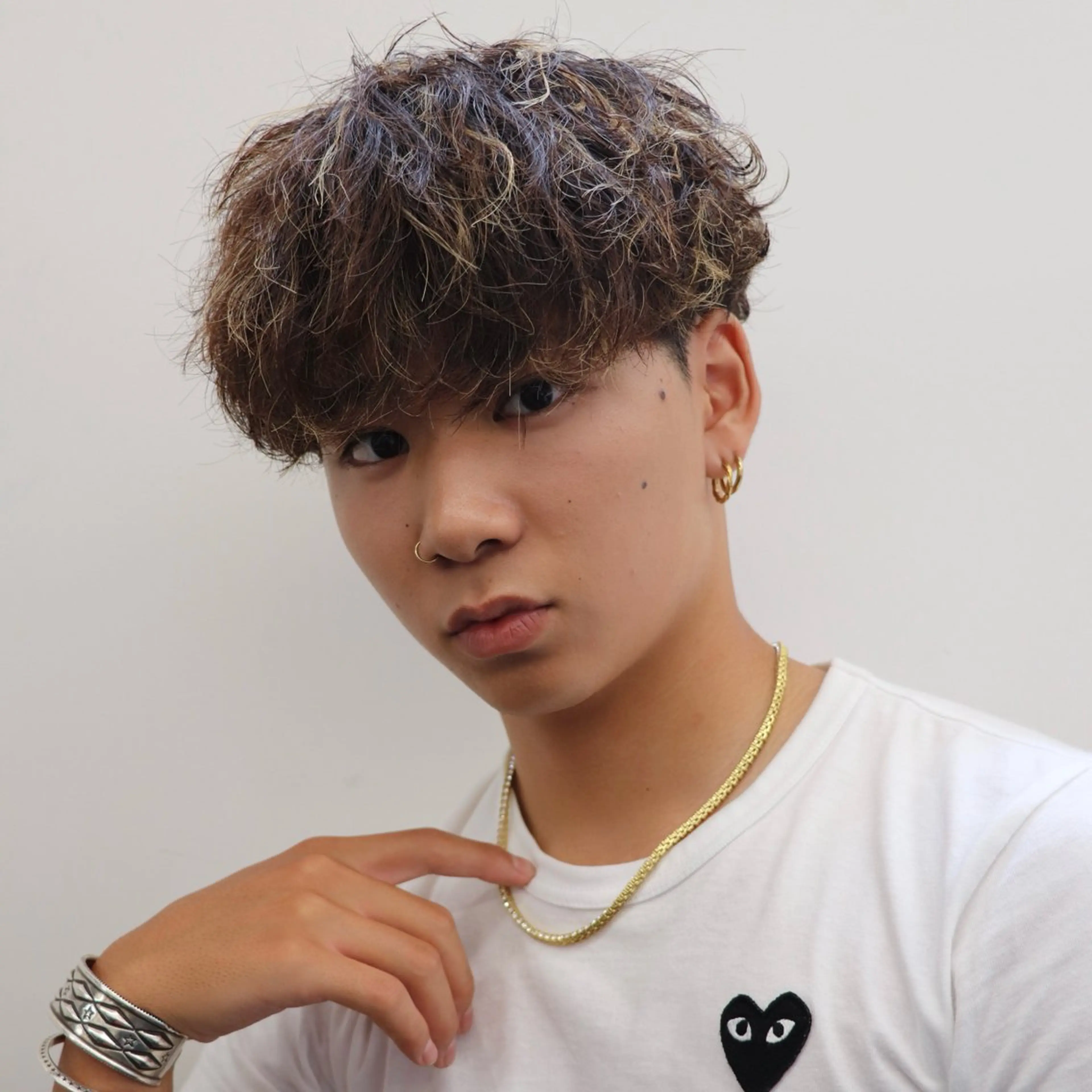 カラー パーマ メンズ 安達 脩人のヘアスタイル