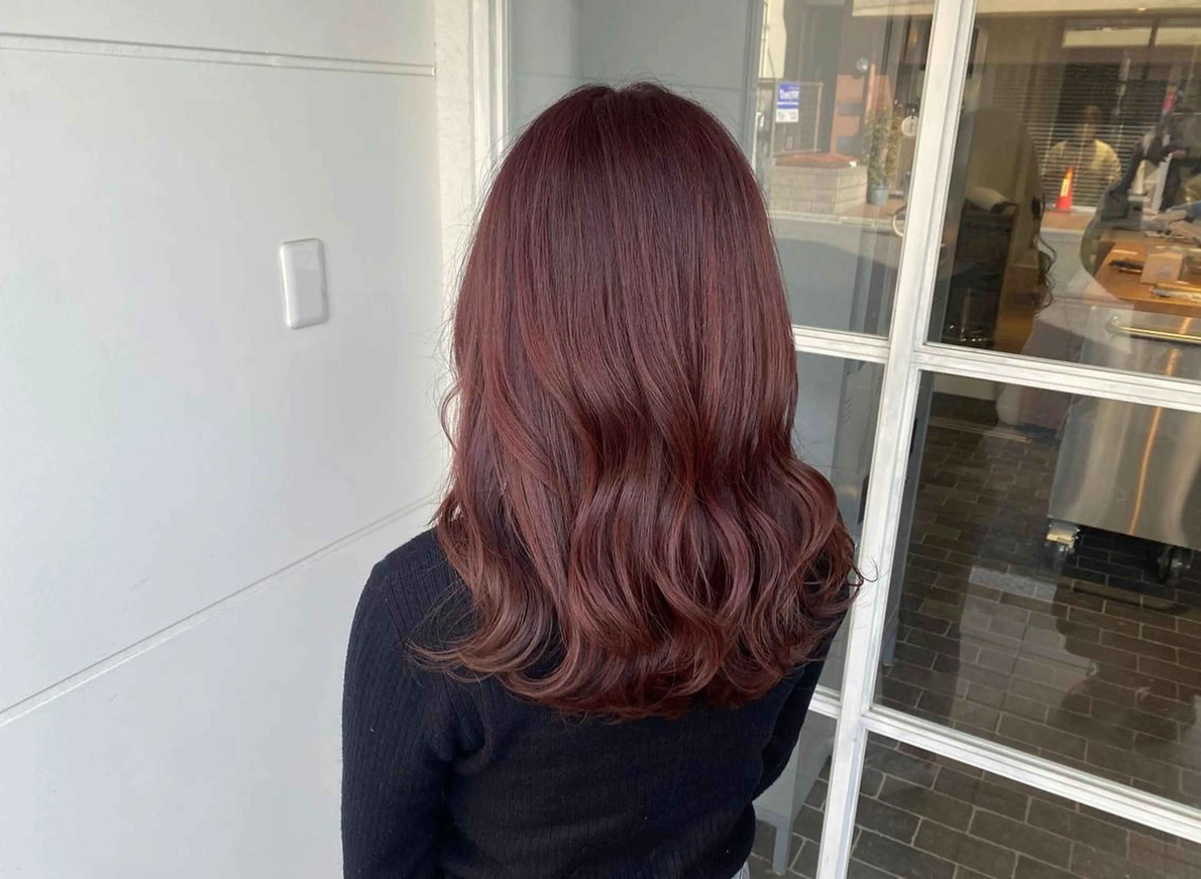 ロング カラー ラベンダーカラー ピンクカラー ピンクラベンダー たなか もえなのヘアスタイル