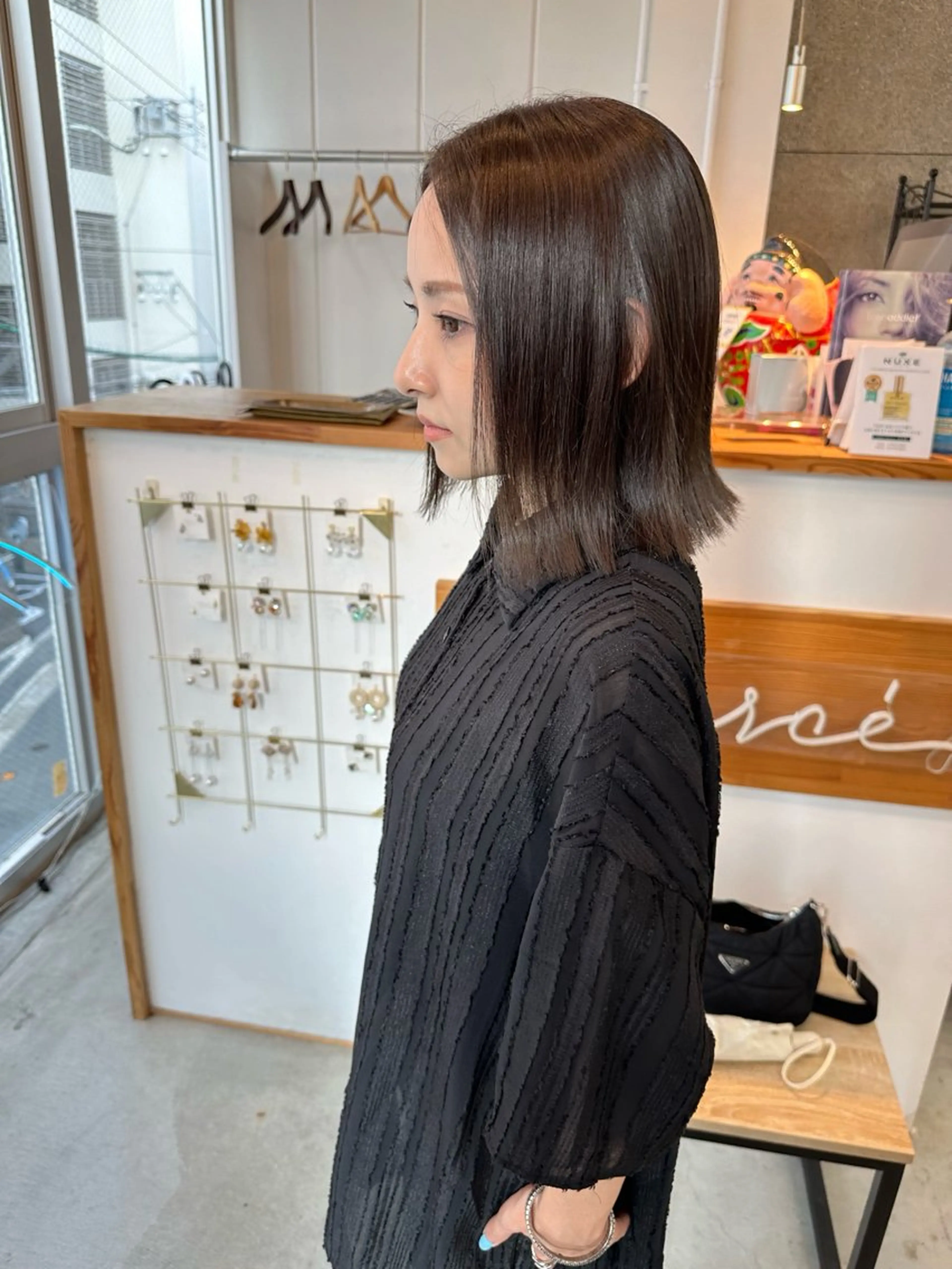 ミディアム カラー カット ヘアカラー トリートメント 八谷 将平のヘアスタイル