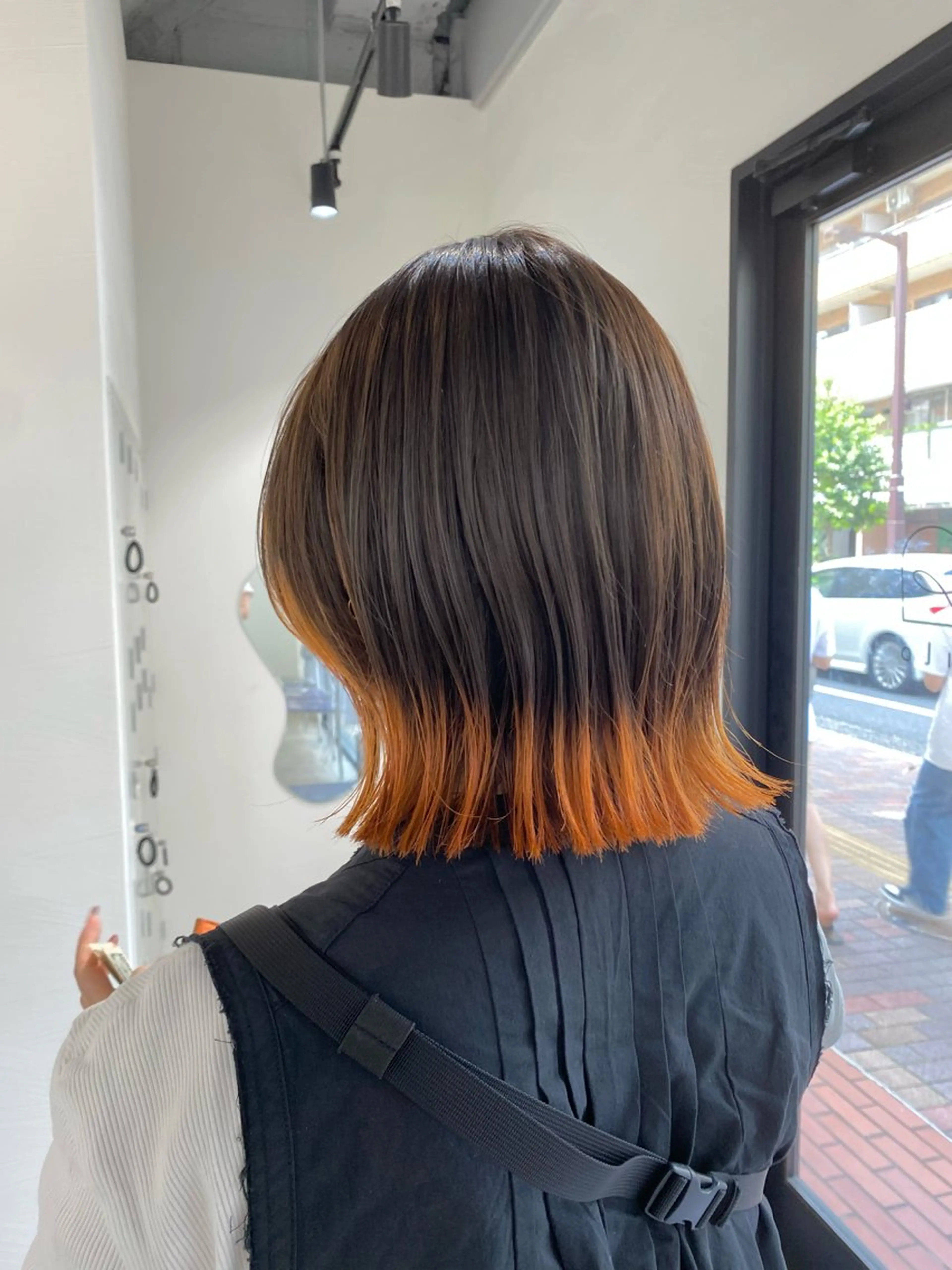 ミディアム カット ヘアカラー トリートメント ショートヘアとカラー の専門家/もりしーのヘアスタイル