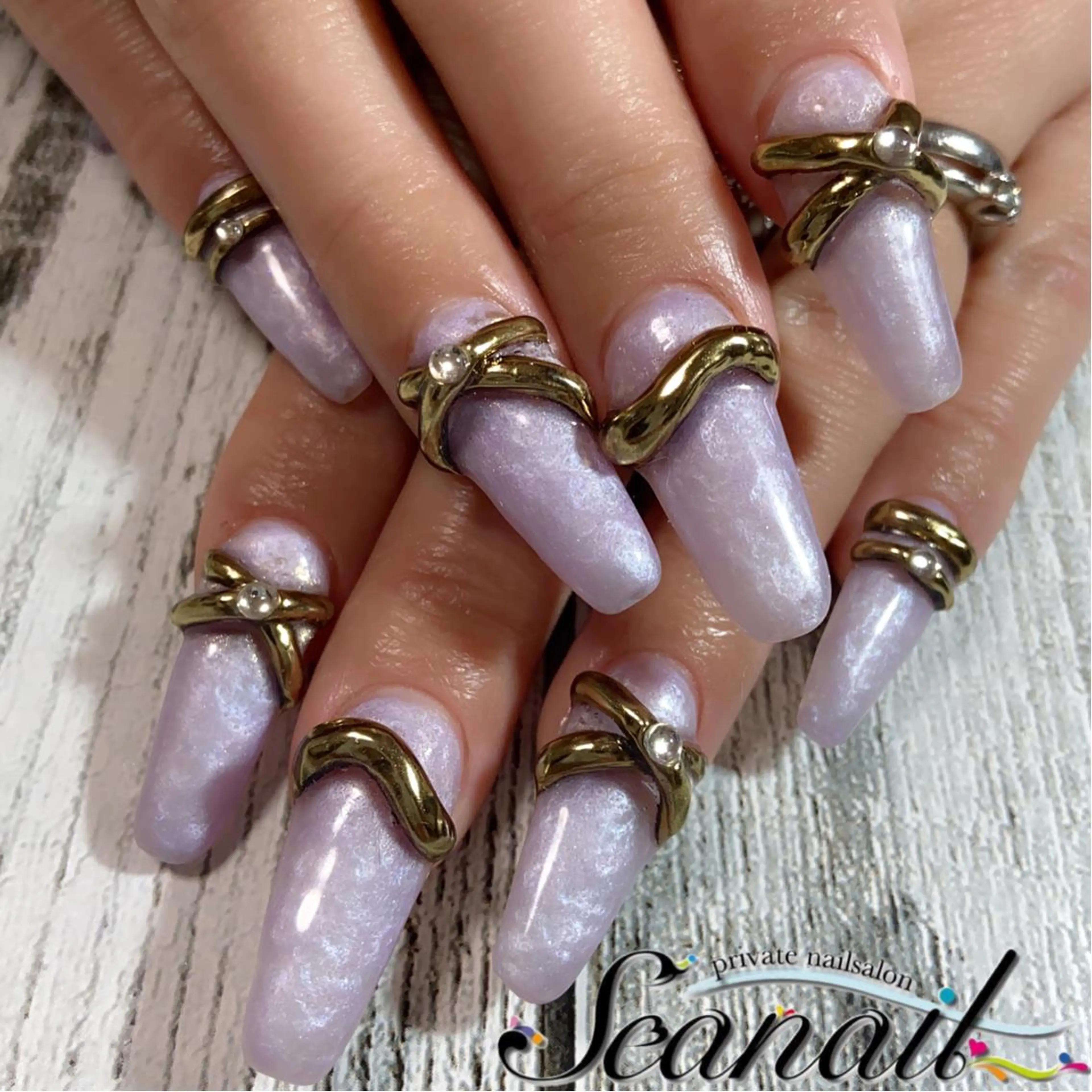 ネイル アートネイル フットネイル ジェルネイル 持ち込み パープル 小尾 栞のネイルデザイン