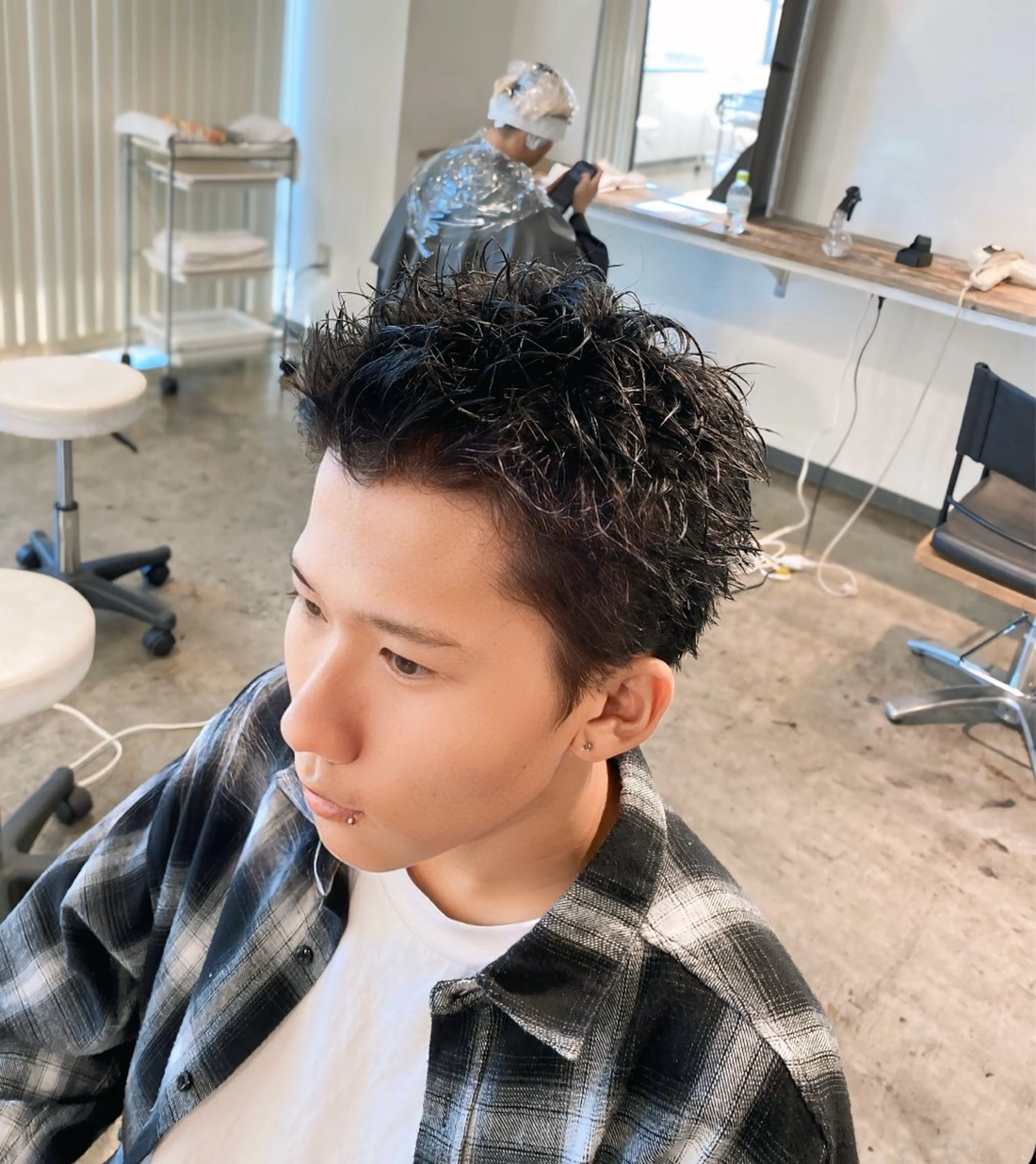 パーマ メンズ スパイキーショート メンズパーマ 特化/中川拓也のヘアスタイル