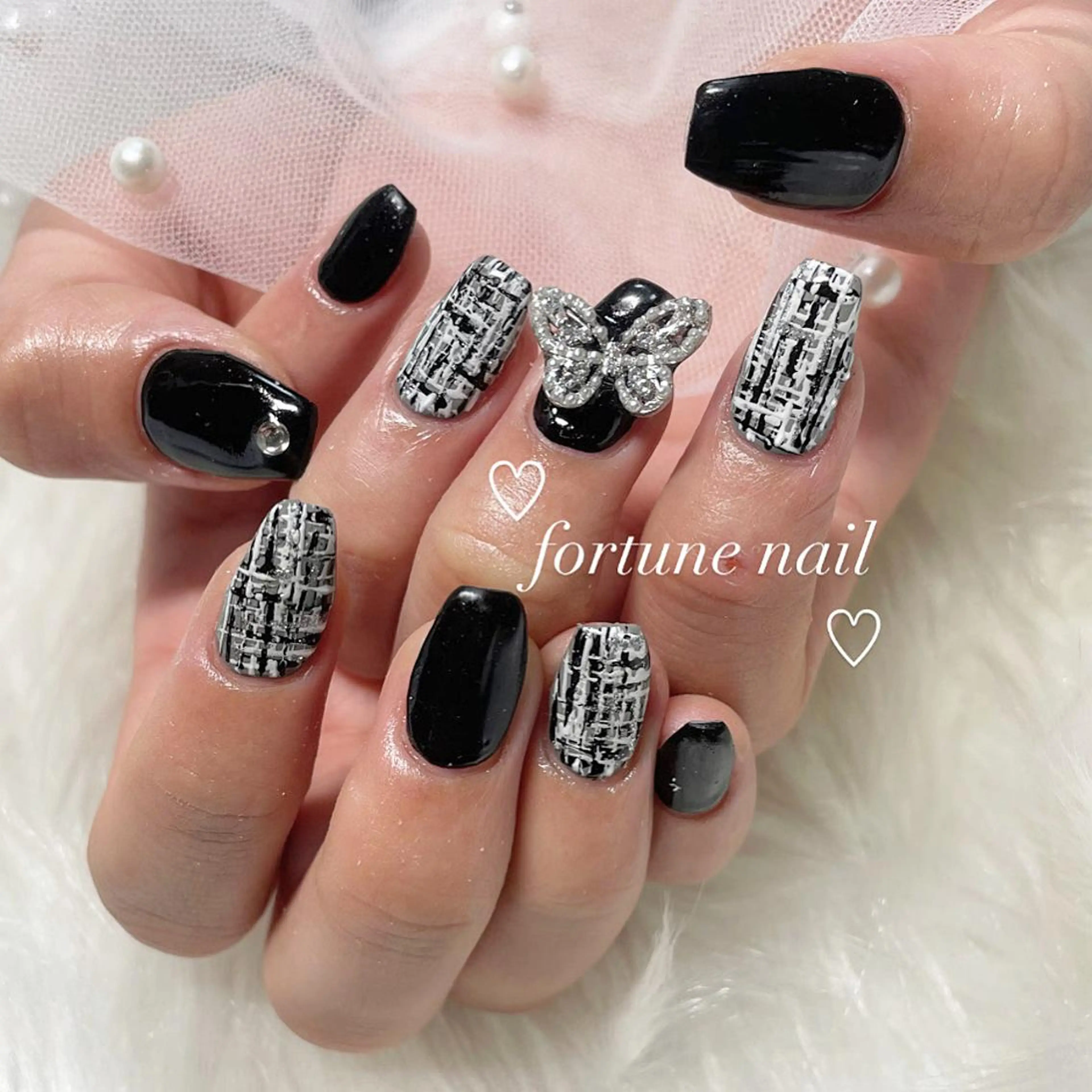 ネイル ツイードネイル ハンドネイル ☆saori ☆のネイルデザイン