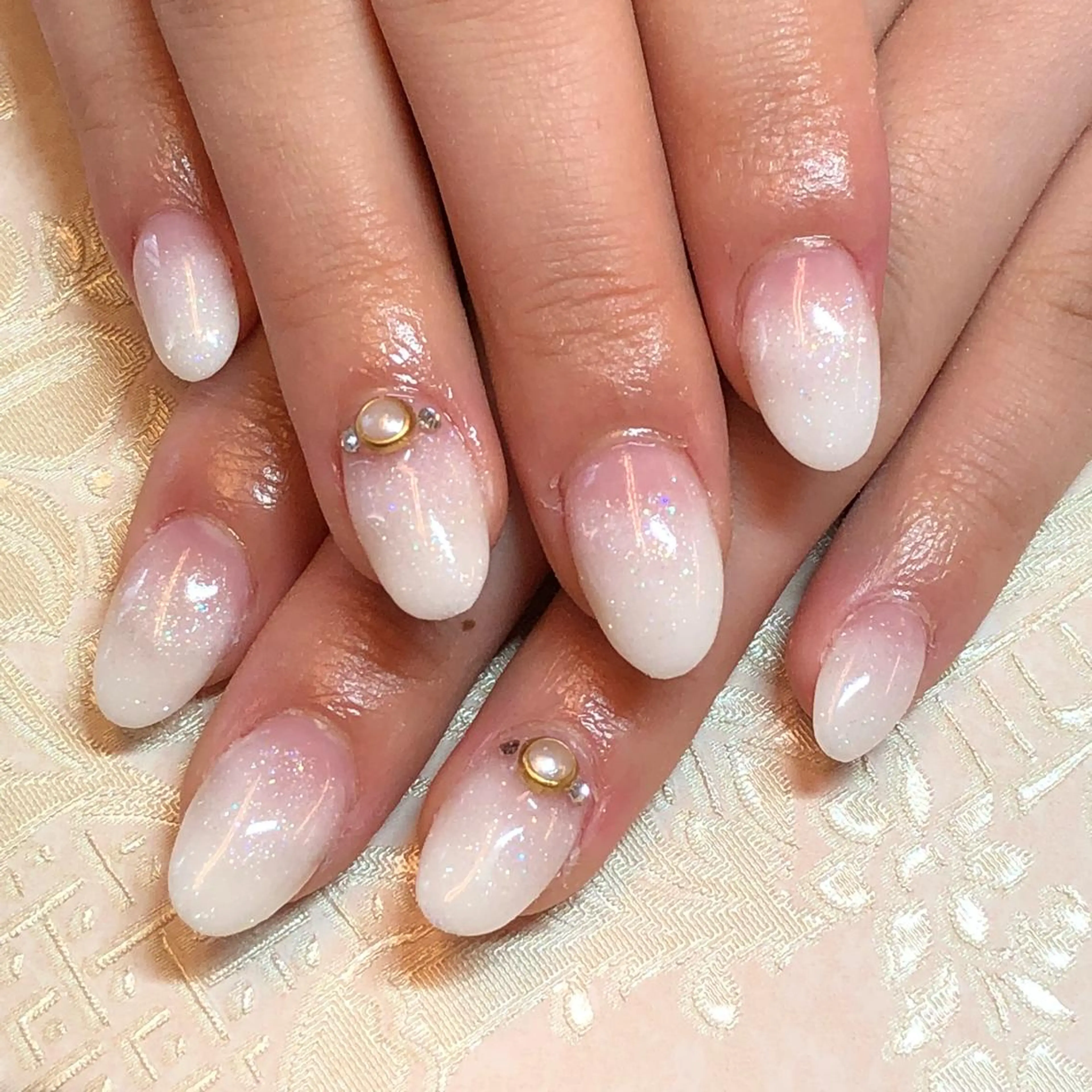 ネイル グラデーション ラメ(グリッター) ラメグラデーション スカルプネイル KIREIE NAILSのネイルデザイン