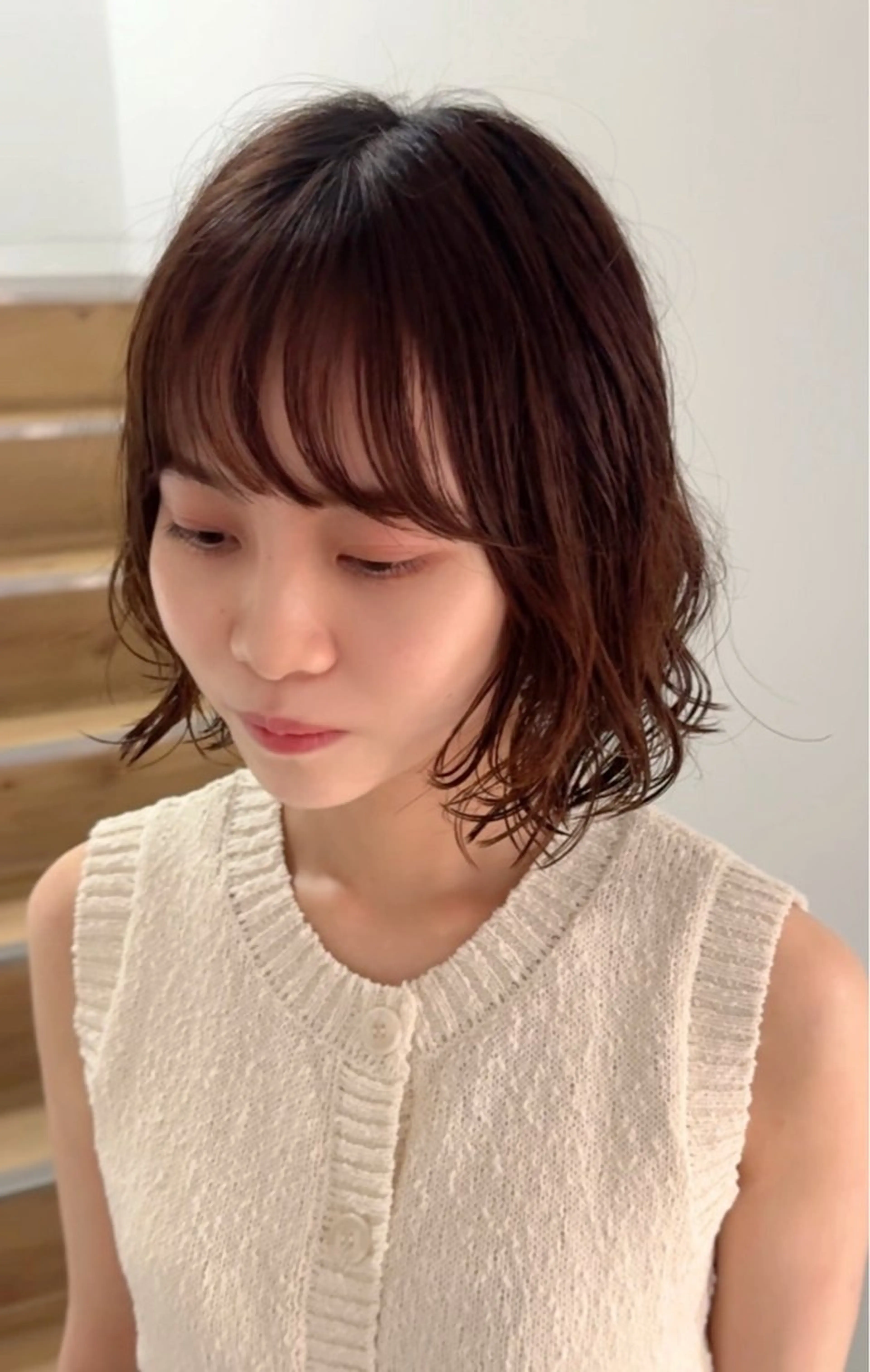 ミディアム パーマ ミディアムパーマ 千葉 太助のヘアスタイル