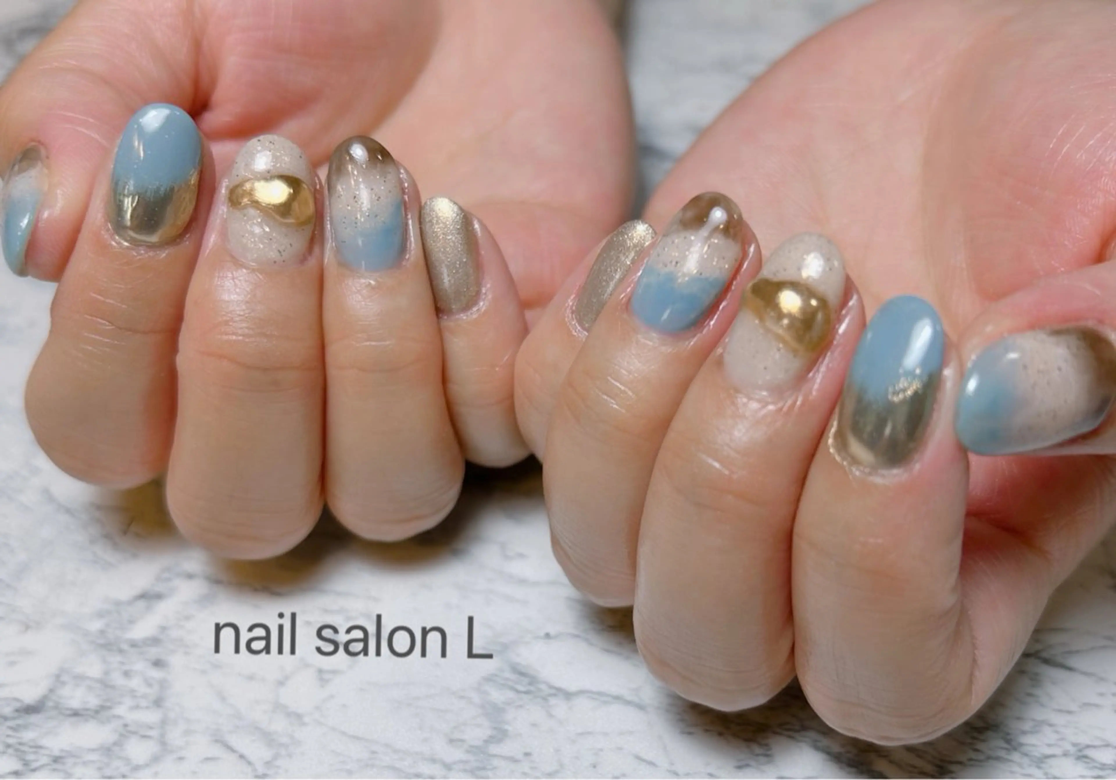 ネイル ニュアンスネイル 吉川市 ネイルサロンLのネイルデザイン