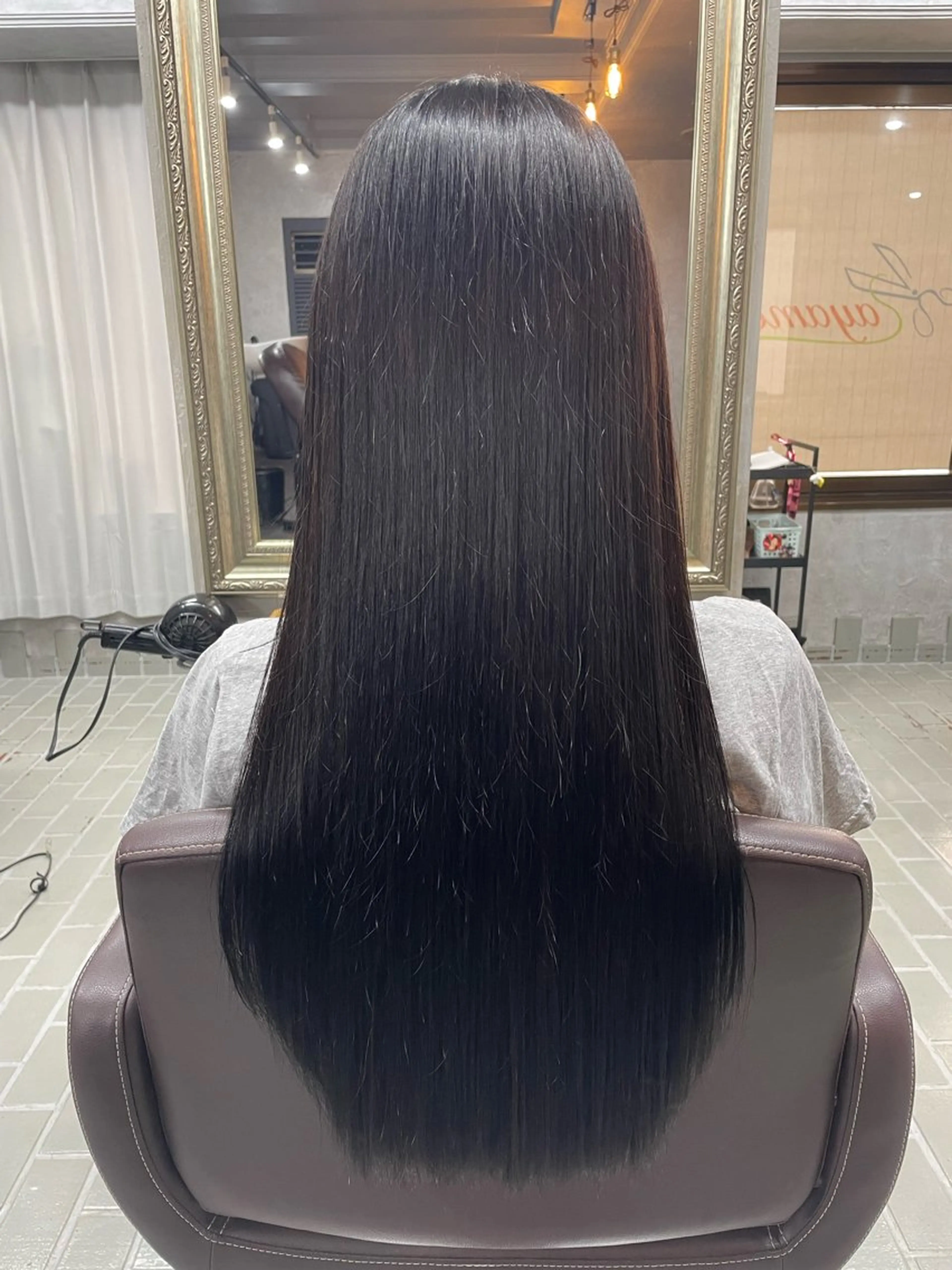 ロング 髪質改善 カット 縮毛矯正 トリートメント 艶髪/透明感カラー 山﨑俊輔のヘアスタイル