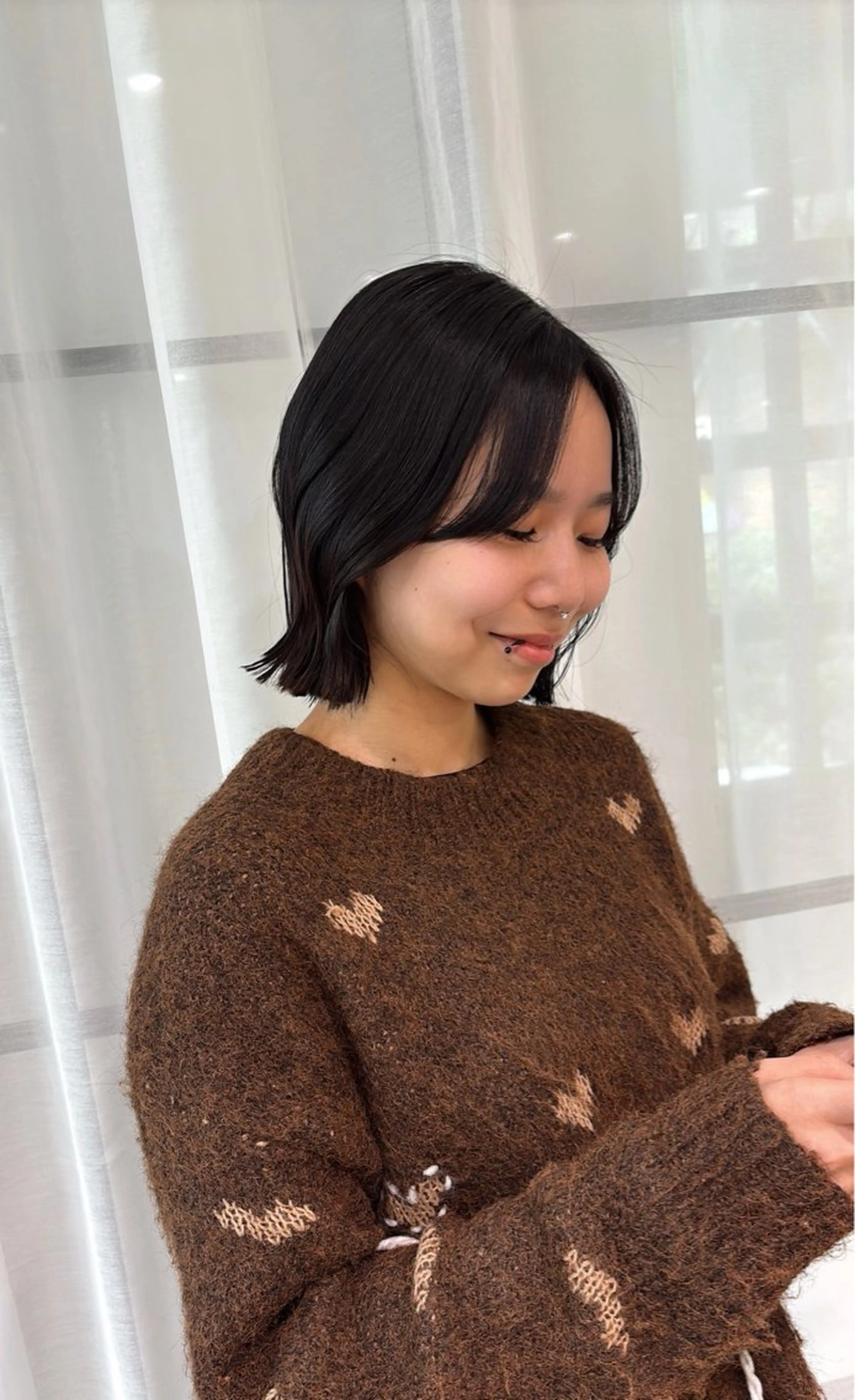 ミディアム ボブ カット 梅田美容室/カット /Maoのヘアスタイル