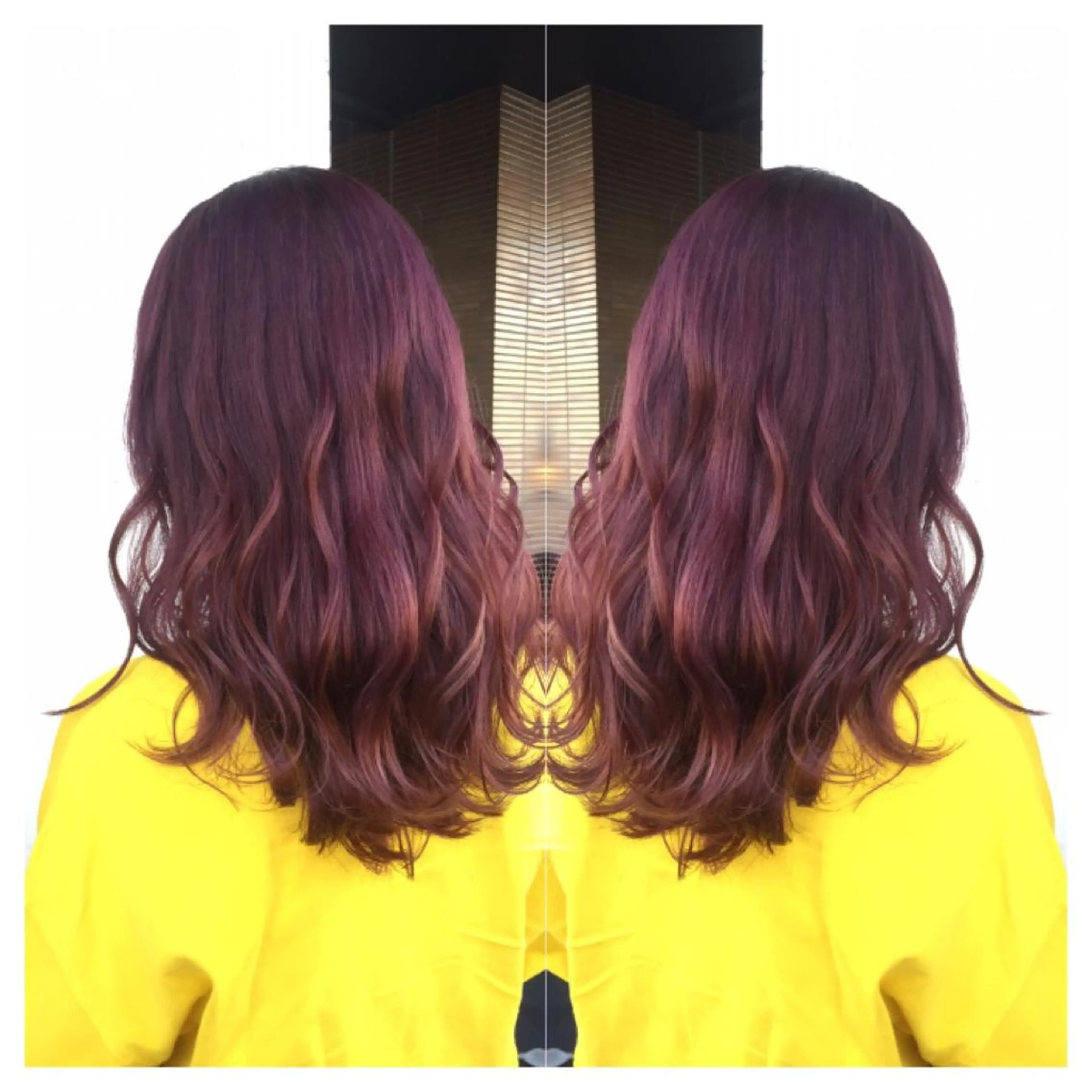 セミロング カラー ベージュカラー ブリーチ カシス 透明感カラー グラデーションカラー 髪質改善/痛ませ ないカラー/西村航大のヘアスタイル