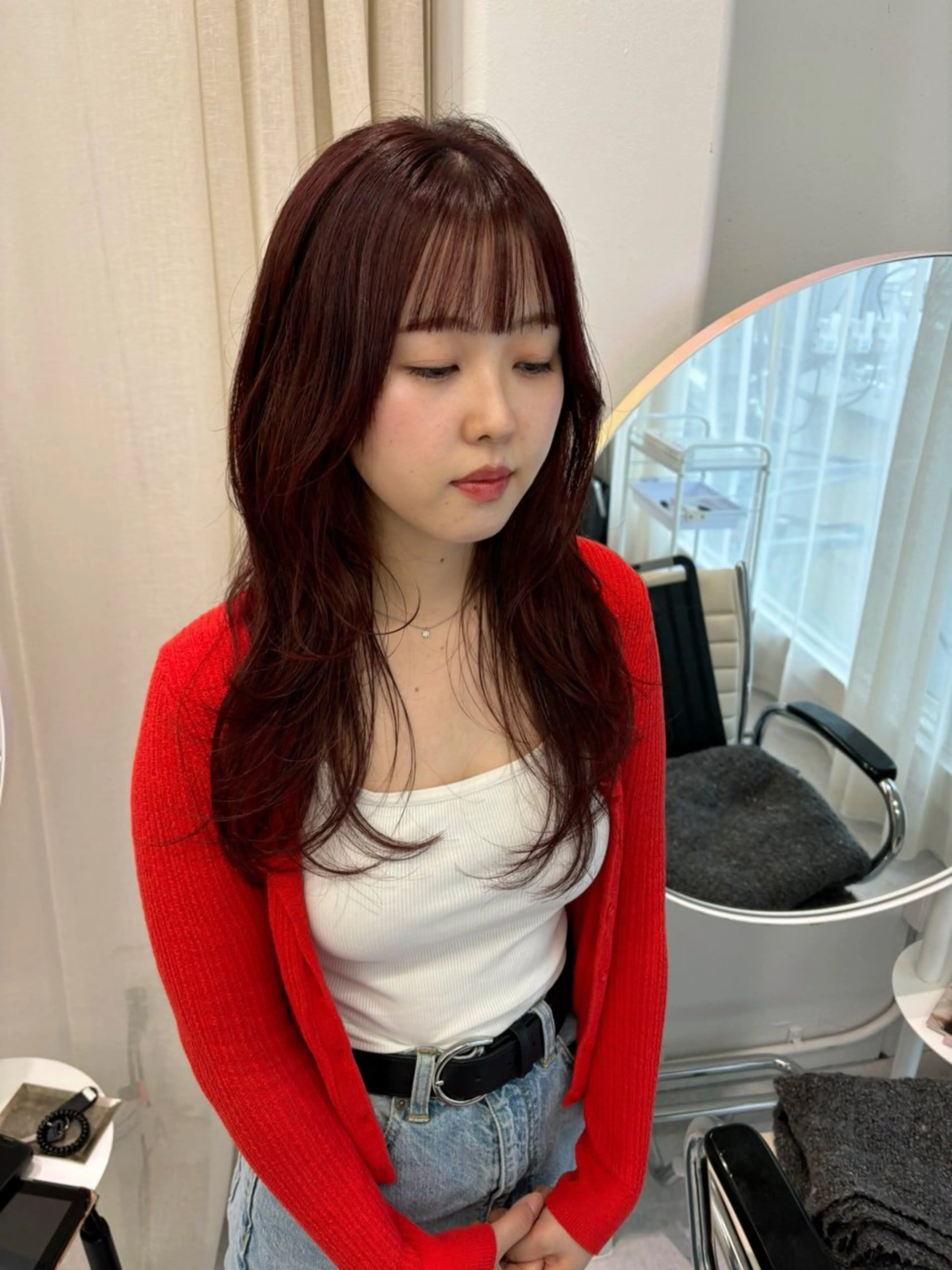 ロング カラー カット ヘアカラー トリートメント レイヤーカット🎀 kanaのヘアスタイル