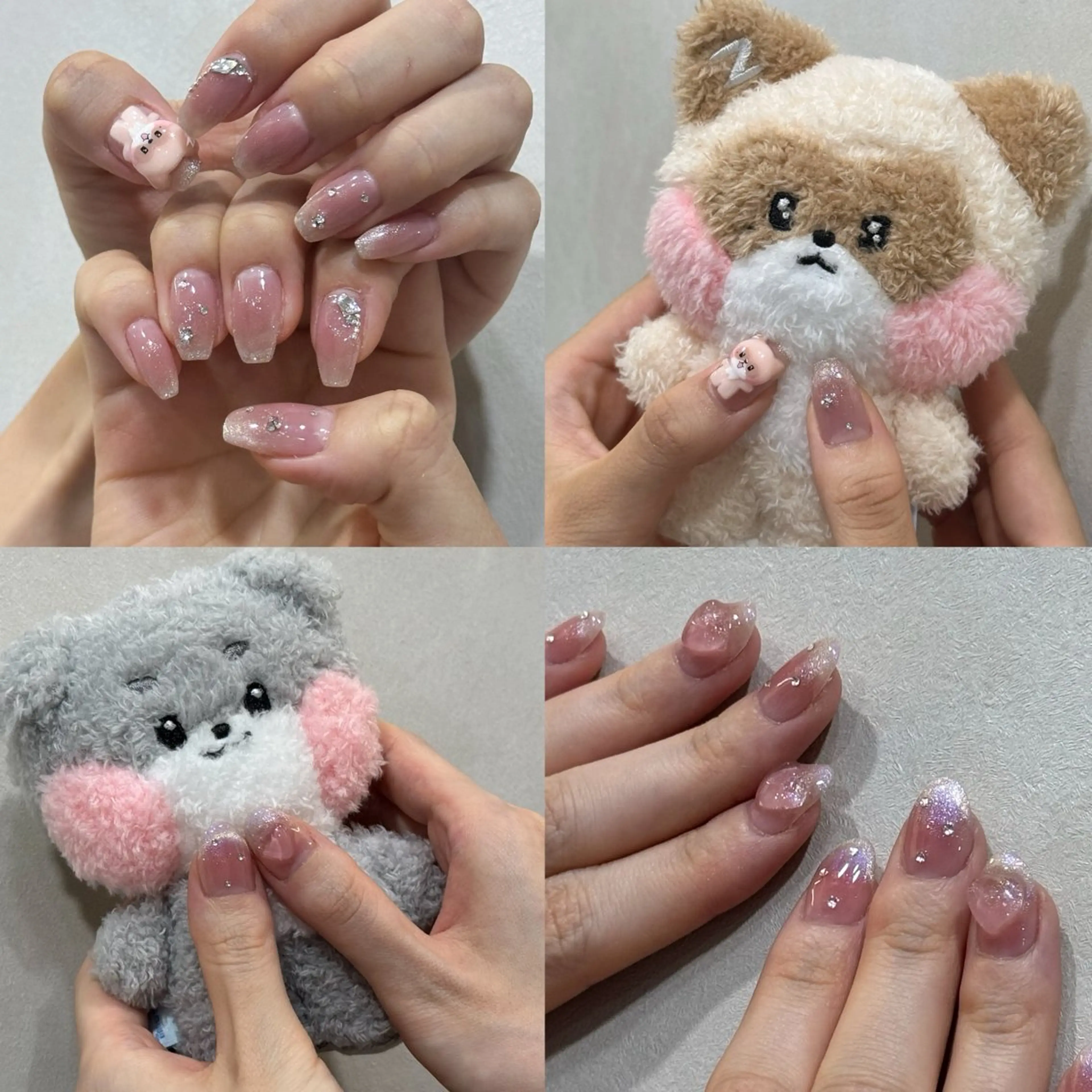 ネイル チークネイル フレンチネイル ガーリー ハート 韓国ネイル ハンドネイル 韓国ネイル/ワンホン ネイル🎀表参道3分のネイルデザイン