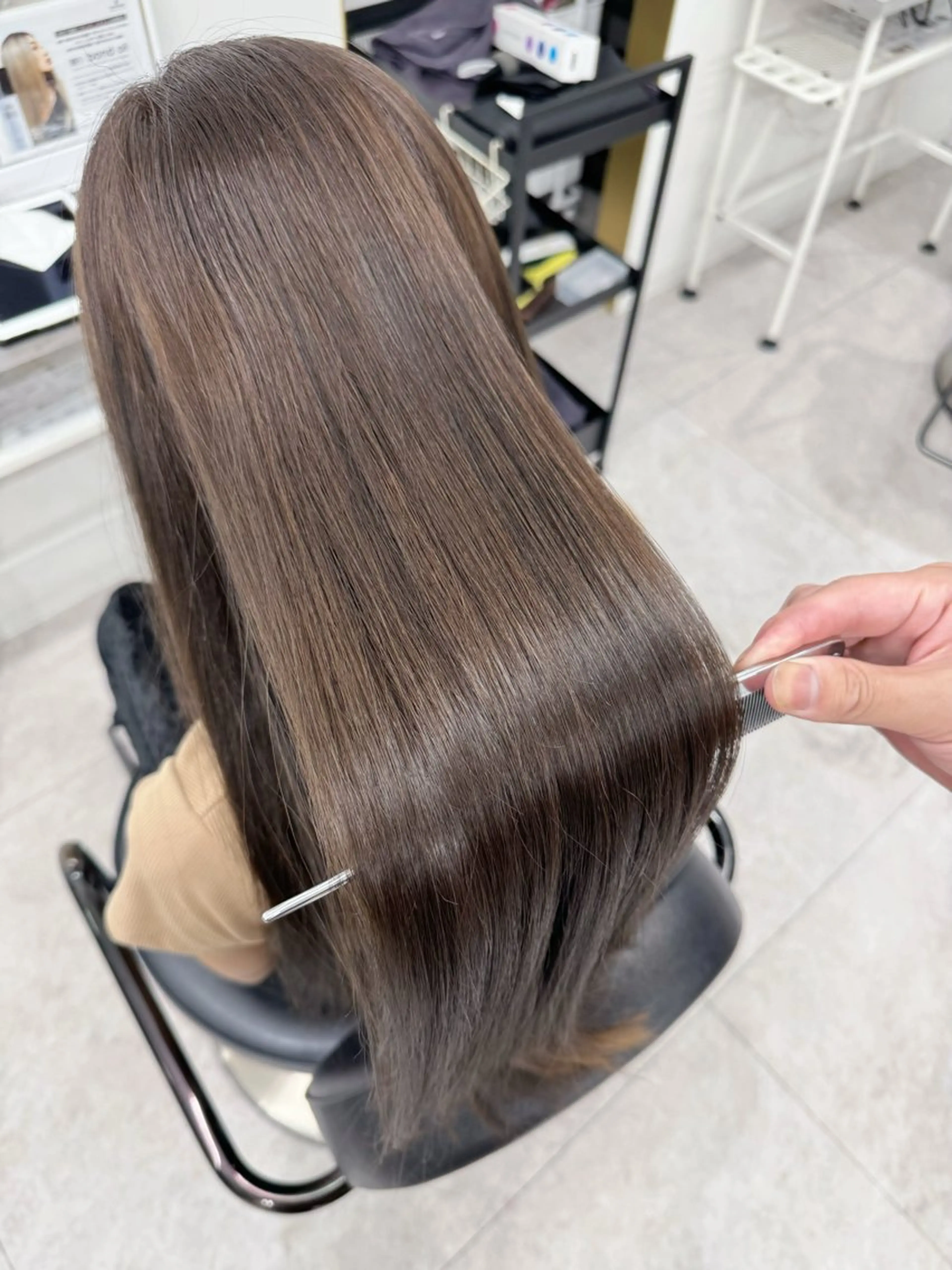 ロング カラー ブリーチ ダブルカラー ブリーチなしカラー 髪質改善 トリートメント fhami 店長 髪質改善　DAITOのヘアスタイル