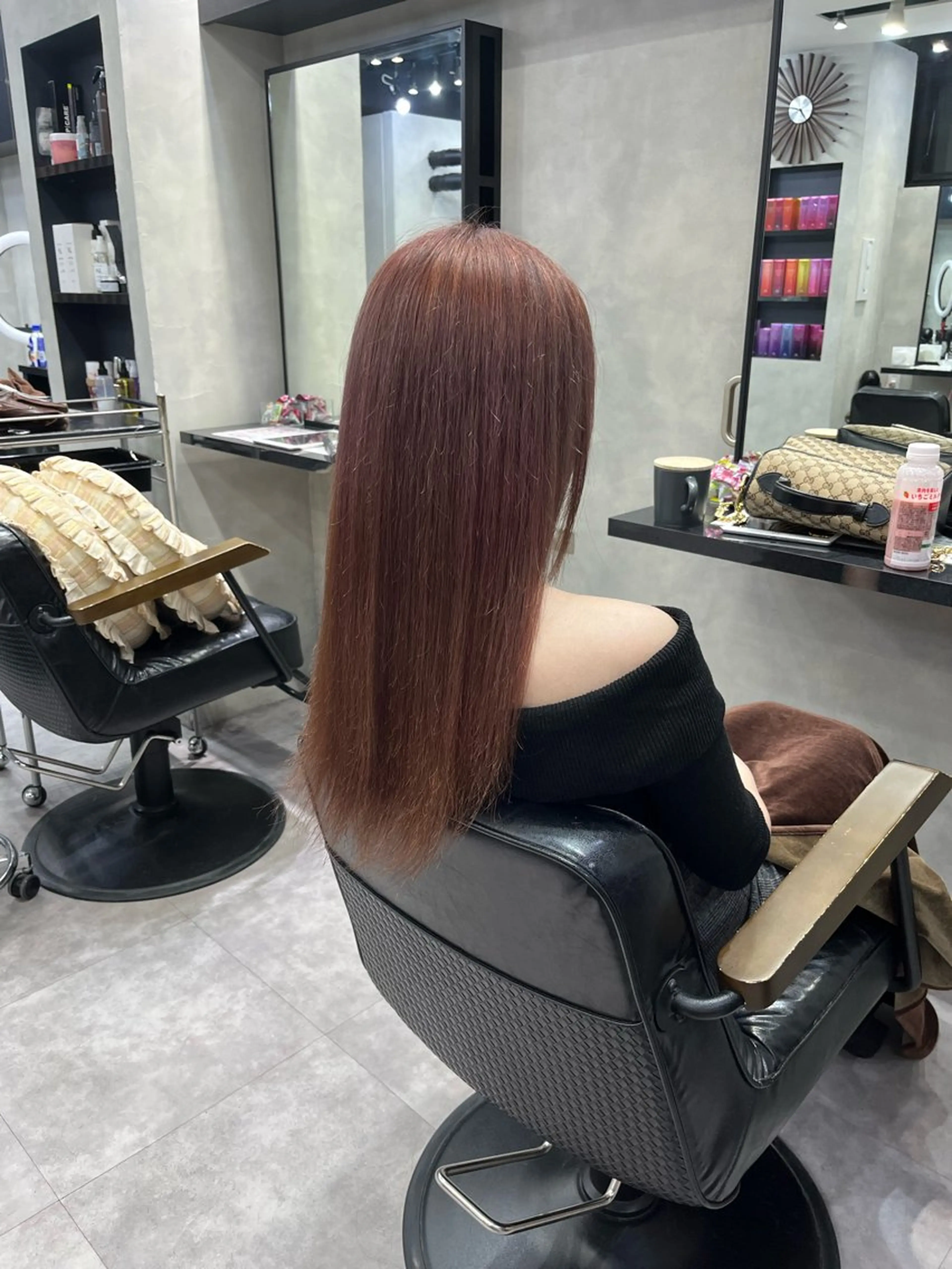 セミロング 濱川響太レディース カットモデルのヘアスタイル