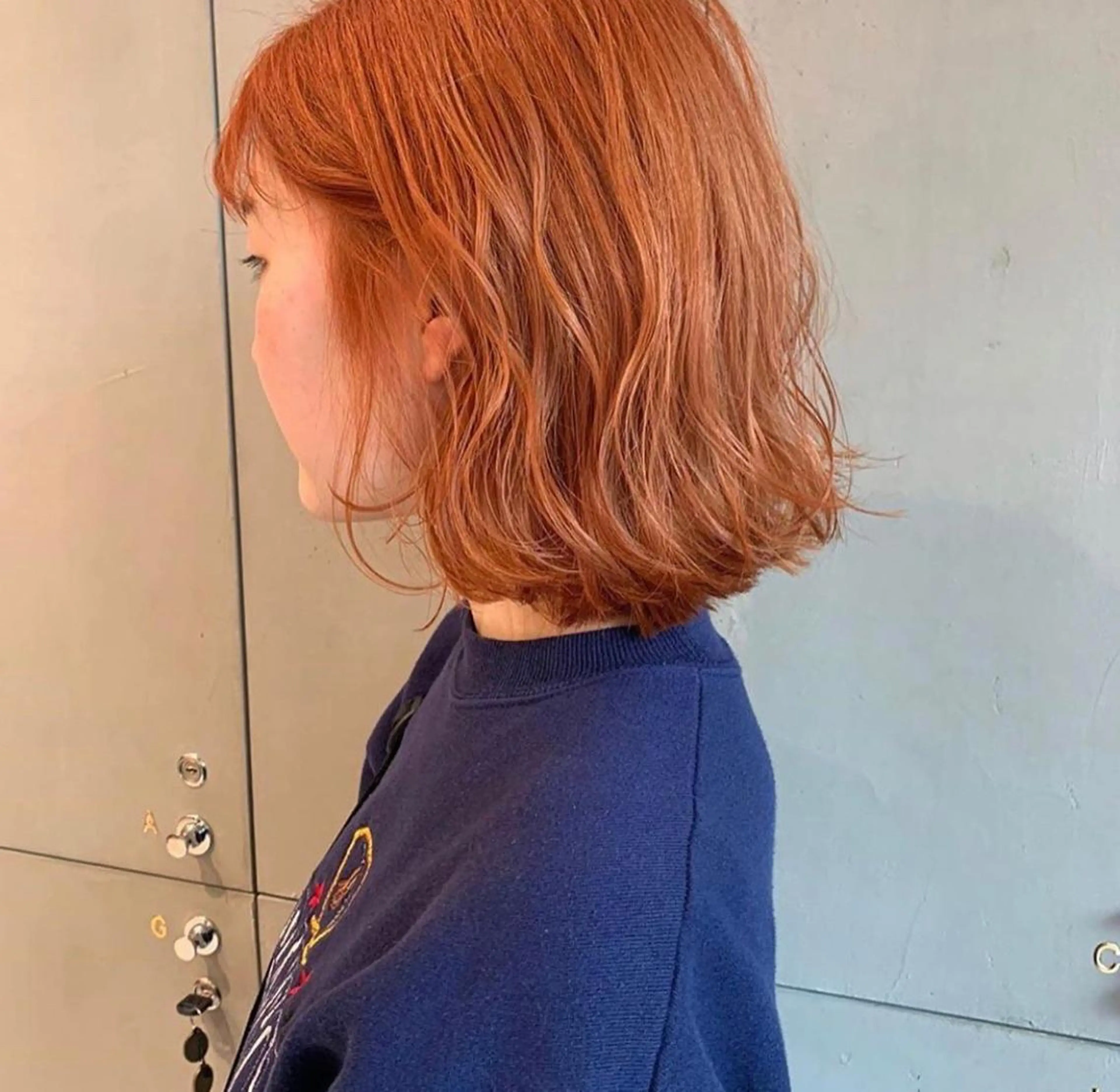 ミディアム カラー ヘアカラー アオヌマミユ☁️ /ボブ/ハイトーン/のヘアスタイル