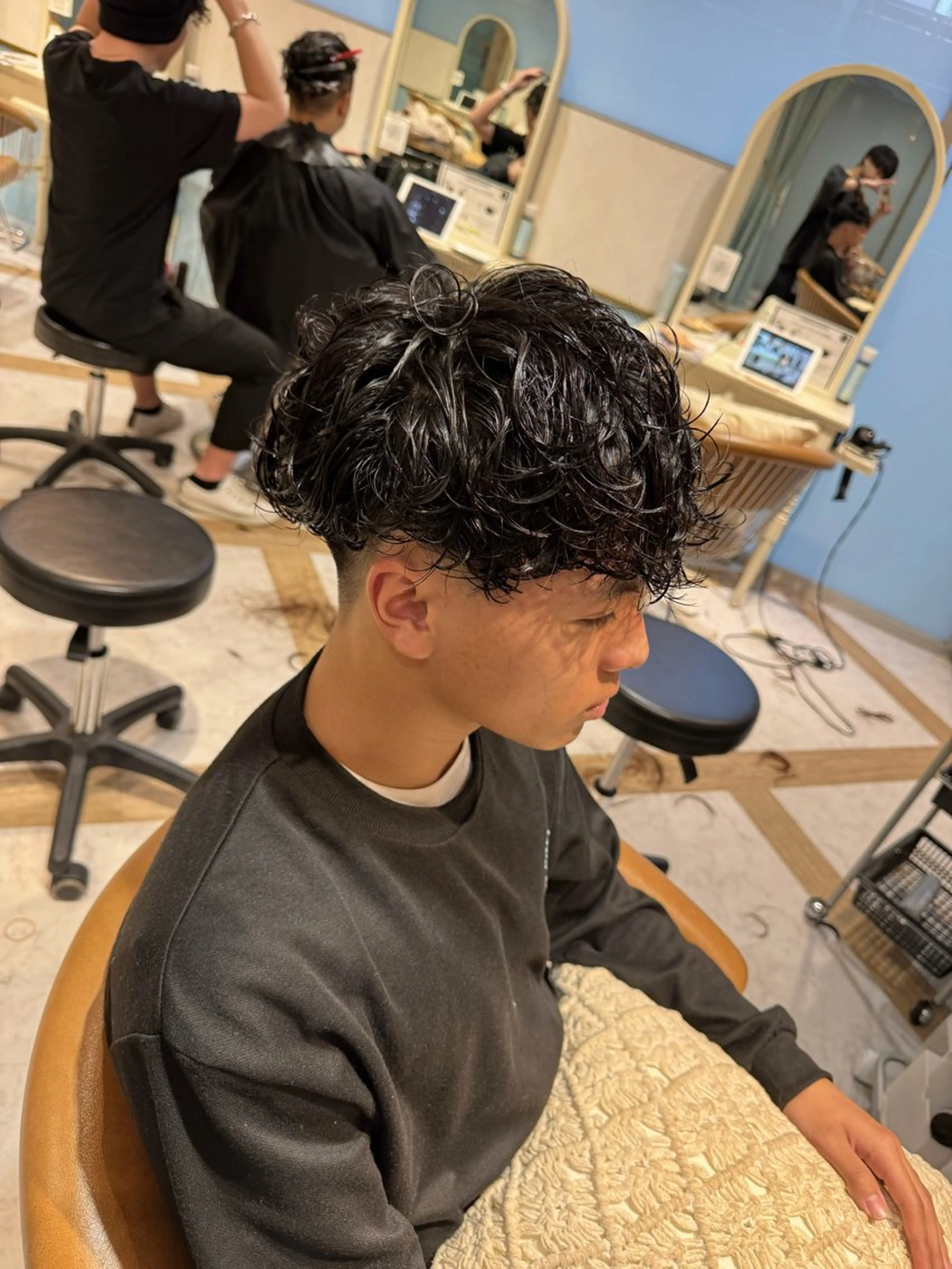 パーマ メンズ カット パーマ ハクヤ心斎橋 パーマ/縮毛矯正のヘアスタイル