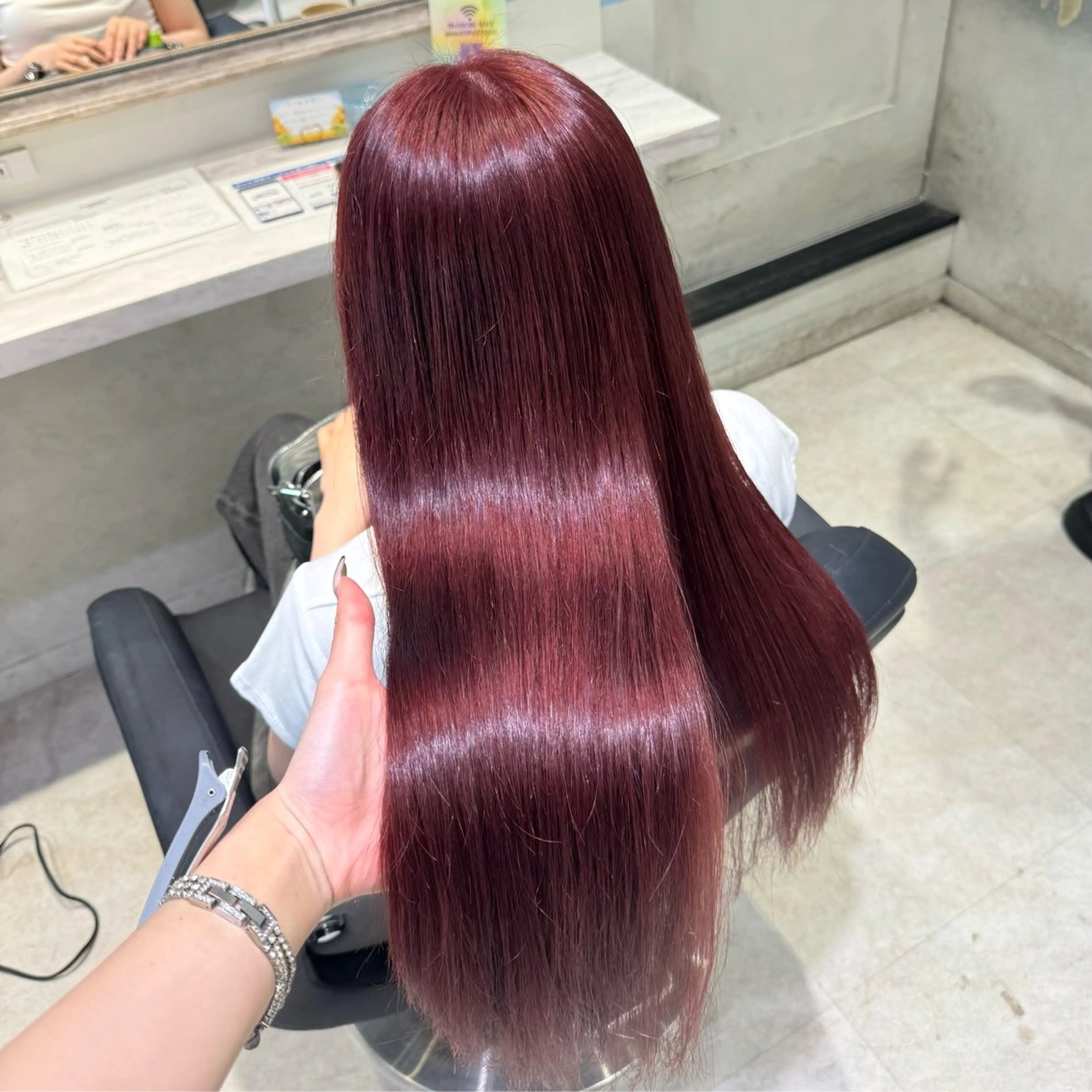 ロング カラー ブリーチ ケアブリーチ ケアカラー 髪質改善 韓国風ヘア ヘアカラー トリートメント 🦋ブリーチ/カラー 専門AYA💖のヘアスタイル